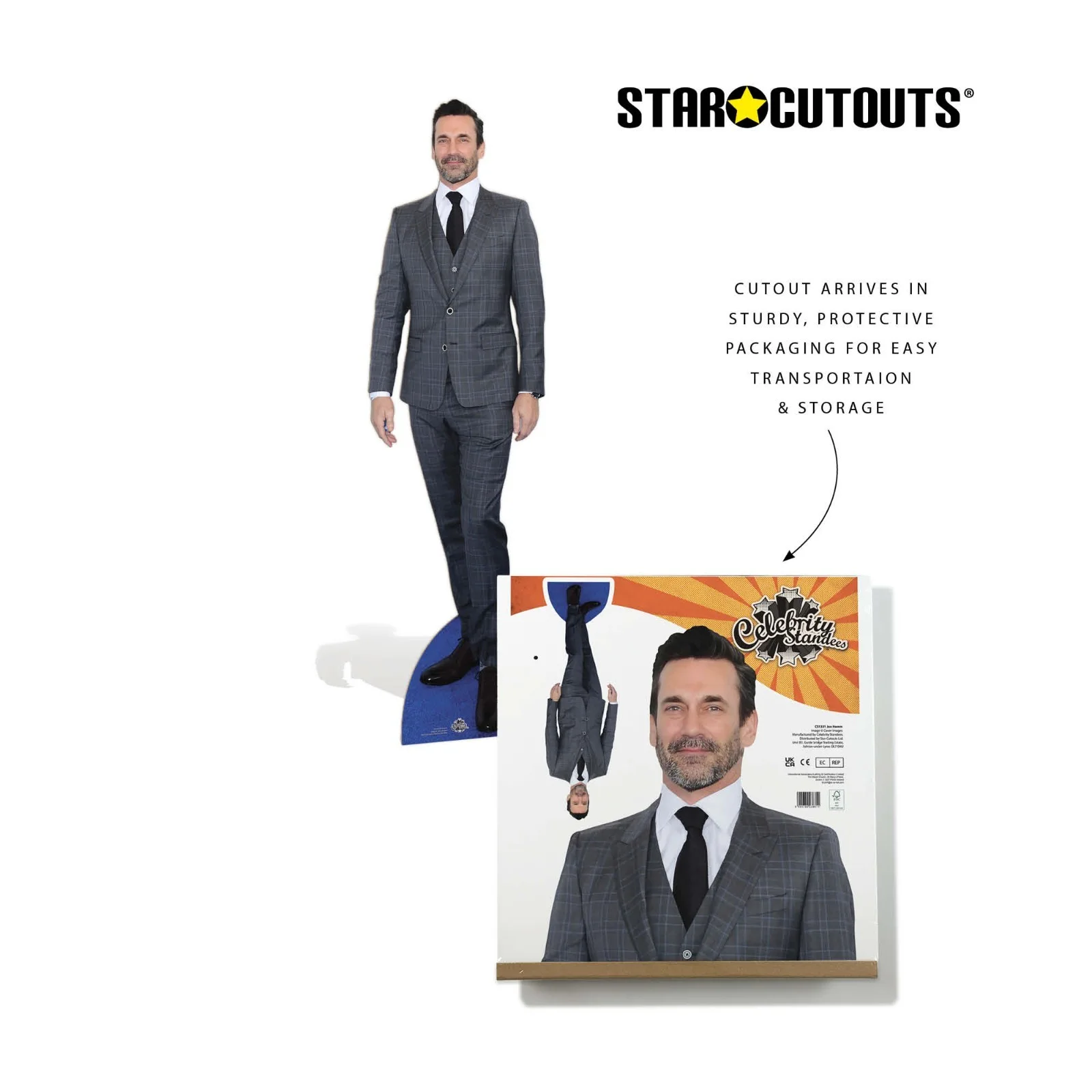 Jon Hamm Lifesize Cardboard Cutout with Free Mini Celebrity Standee / Standup, изображение 4