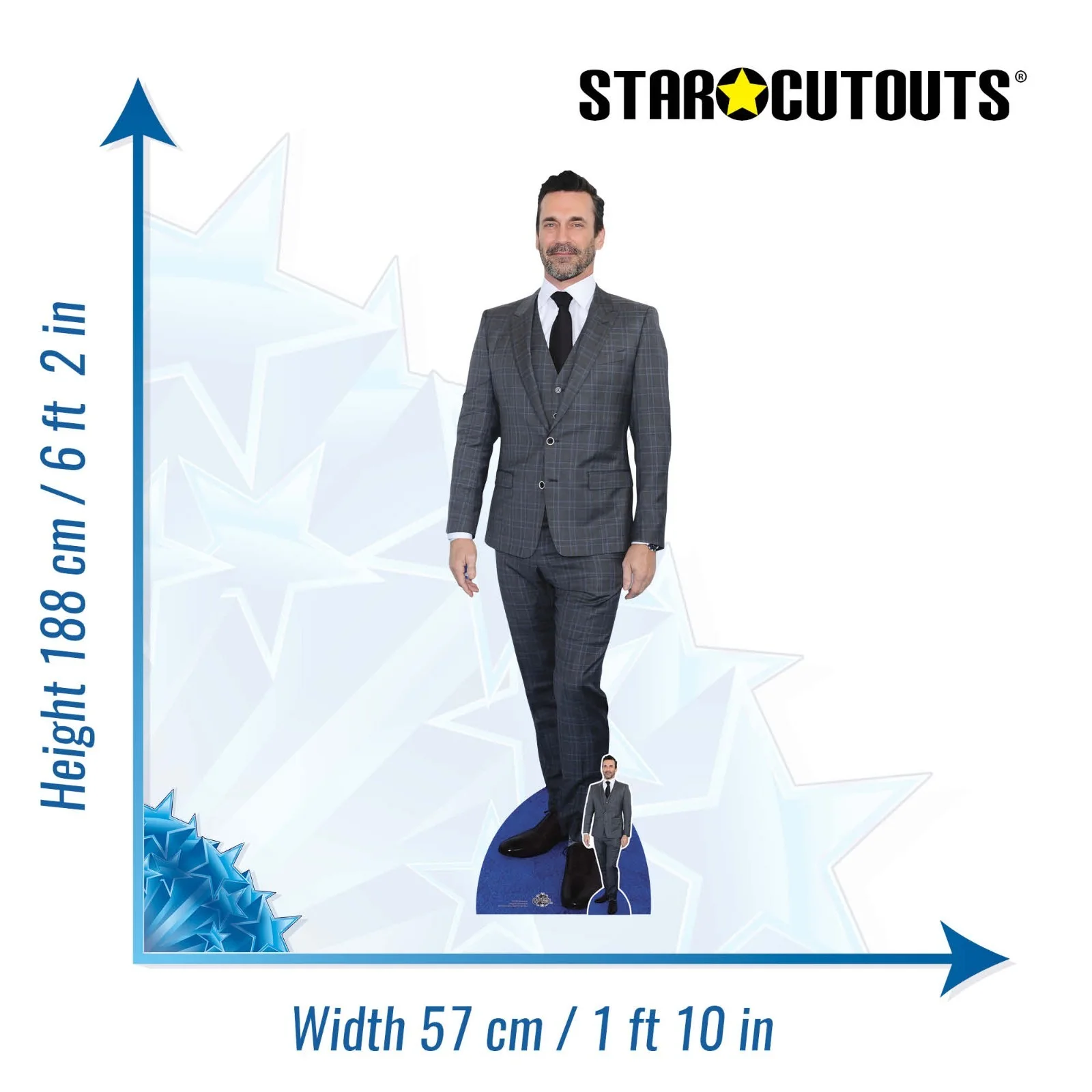 Jon Hamm Lifesize Cardboard Cutout with Free Mini Celebrity Standee / Standup, изображение 5