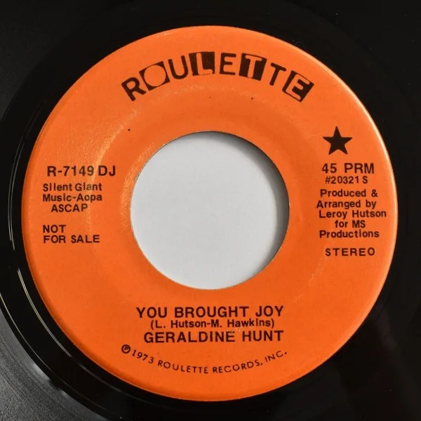 Geraldine Hunt – You Brought Joy (7" Single), image 2