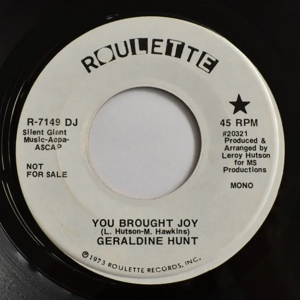 Geraldine Hunt – You Brought Joy (7" Single), image 3