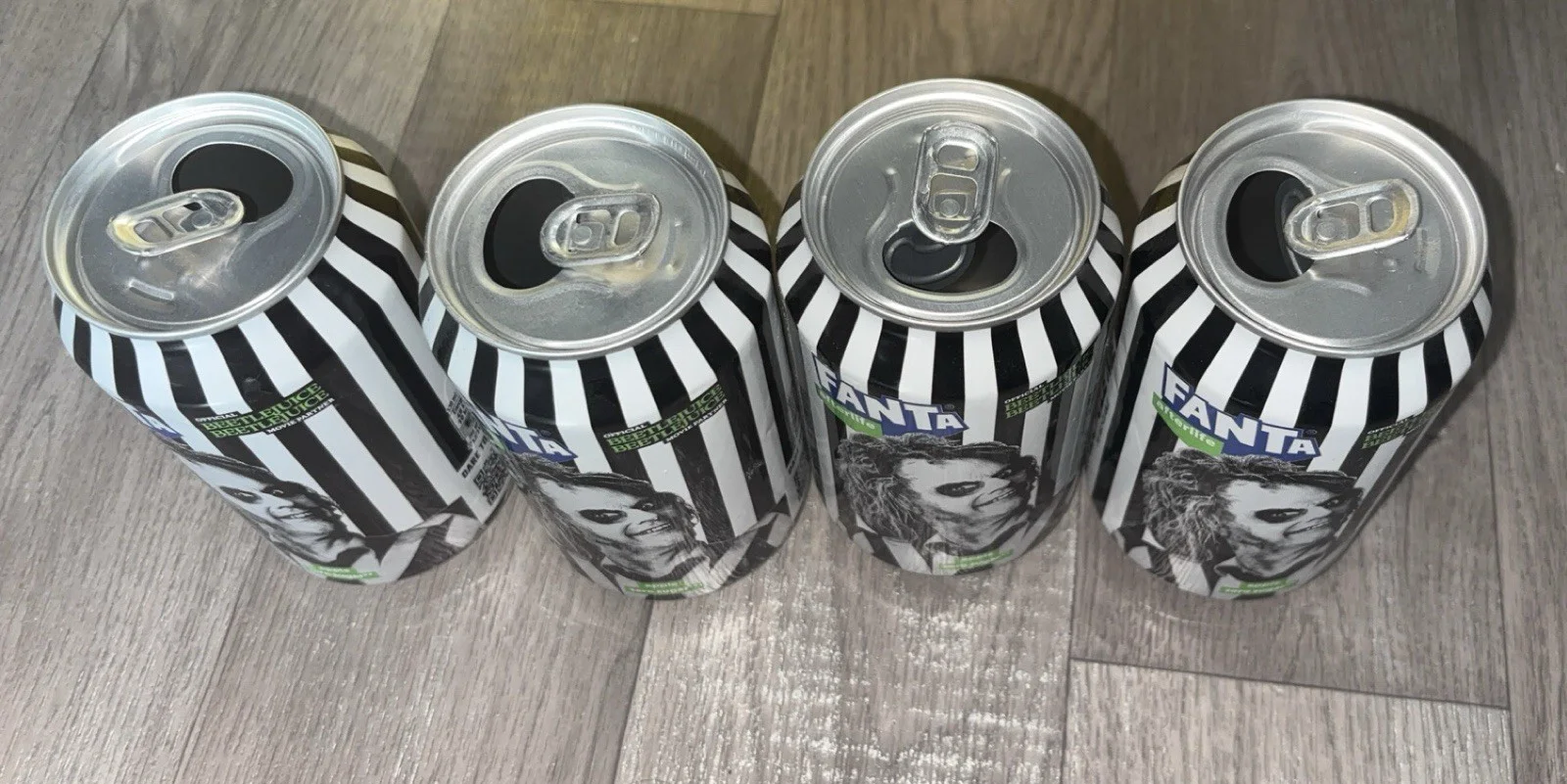Fanta Beetlejuice Promotional Cans (UK) – Set of 4 Empty – Limited Edition, изображение 2