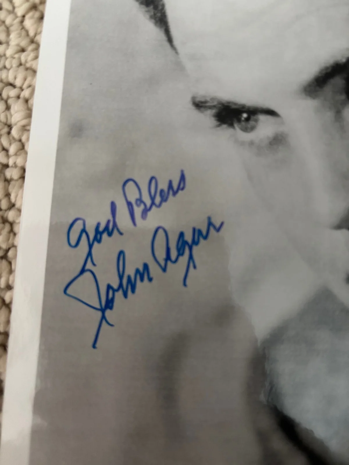 John Agar — John Agar – Signed (8 x 10) Black and White glossy Autographed Photo, image 2