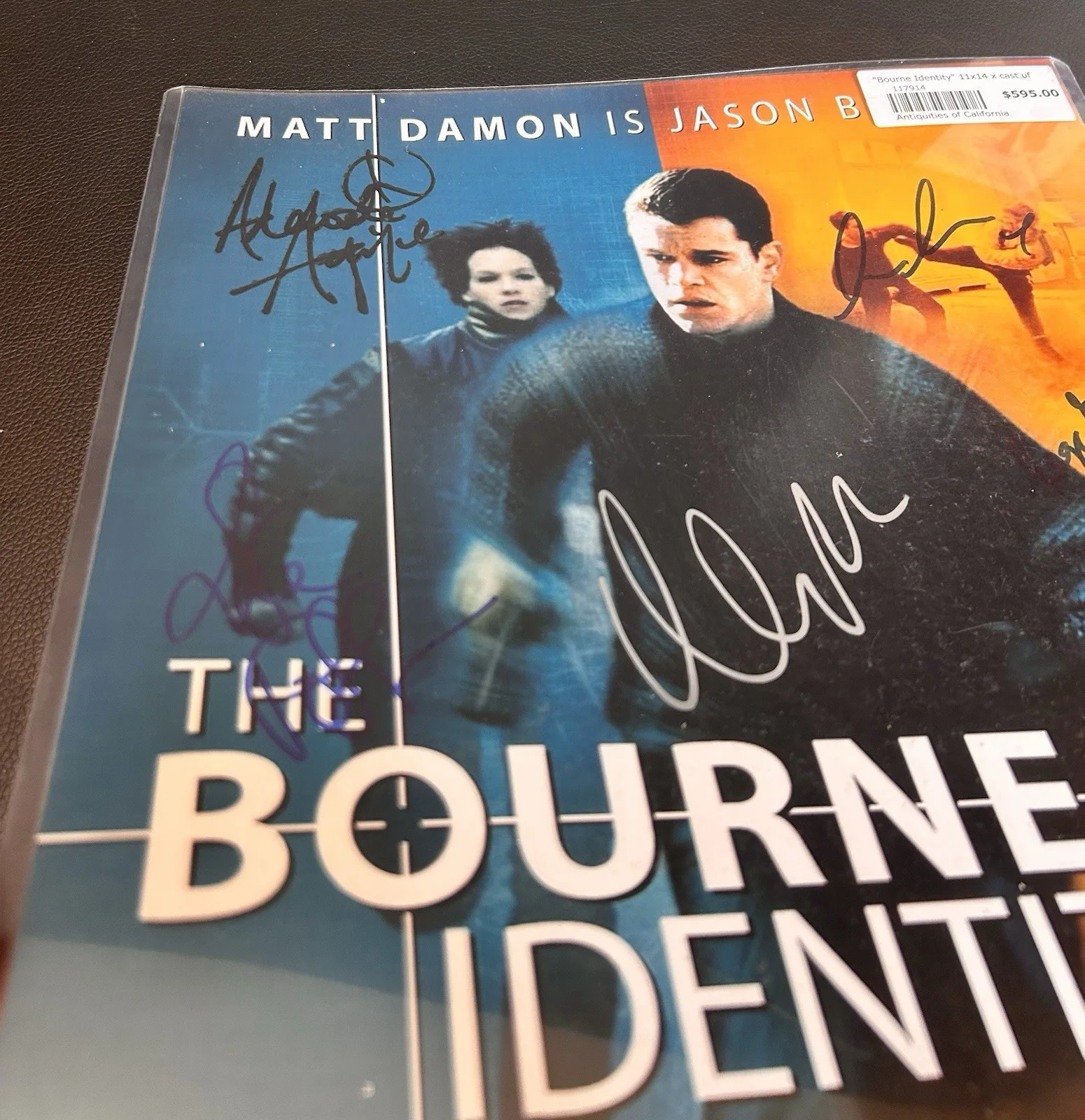 The Bourne Identity Movie Autographed Cast Signed 11”x 14” Poster, изображение 4