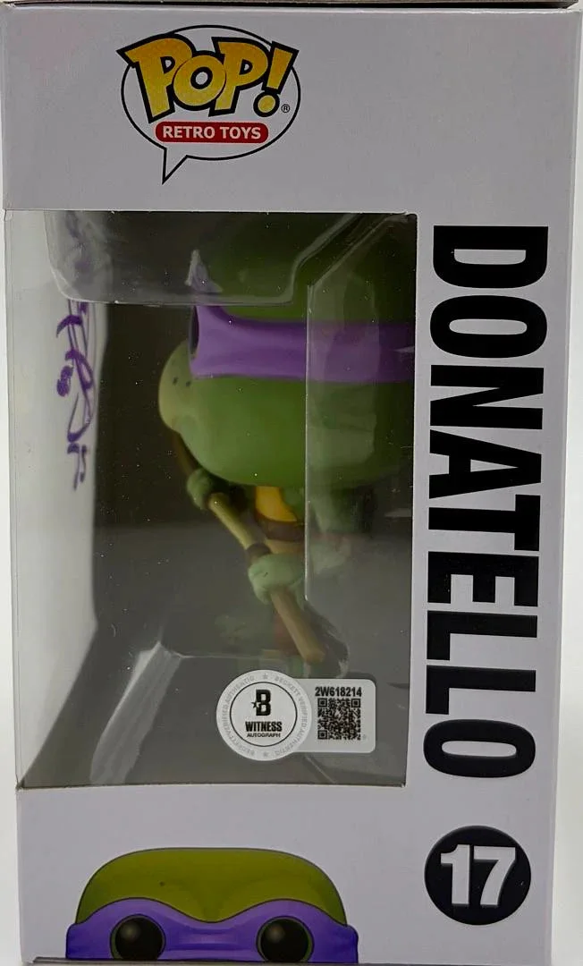 Corey Feldman signed "Donatello" Funko #17 (TMNT) - Beckett COA, изображение 3
