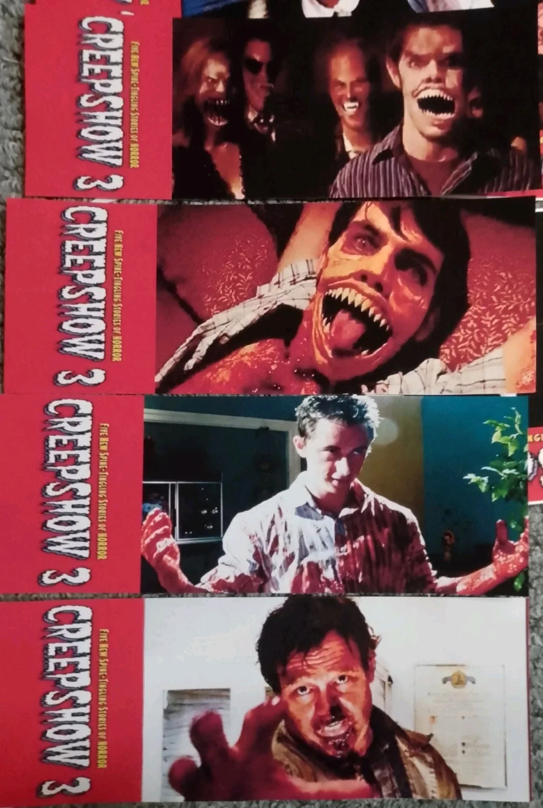 Creepshow 3. 10 Lobby Cards/8 Lobbymarkers/ 34 Mini-cards & box/1 bookmark. new, изображение 5