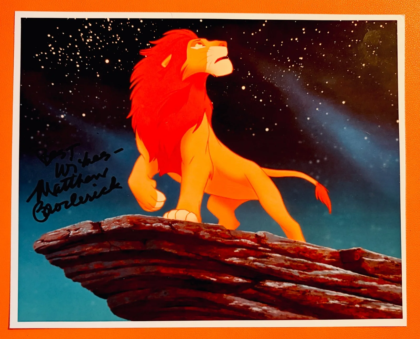 Matthew Broderick — Matthew Broderick Signed•*The Lion King* Simba•8x10 Disney•Piece of the Past COA, изображение 3
