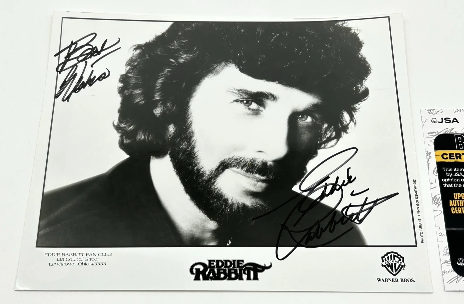 Eddie Rabbitt Signed 8x10 Photo AUTOGRAPH JSA COA Country Music, image 2