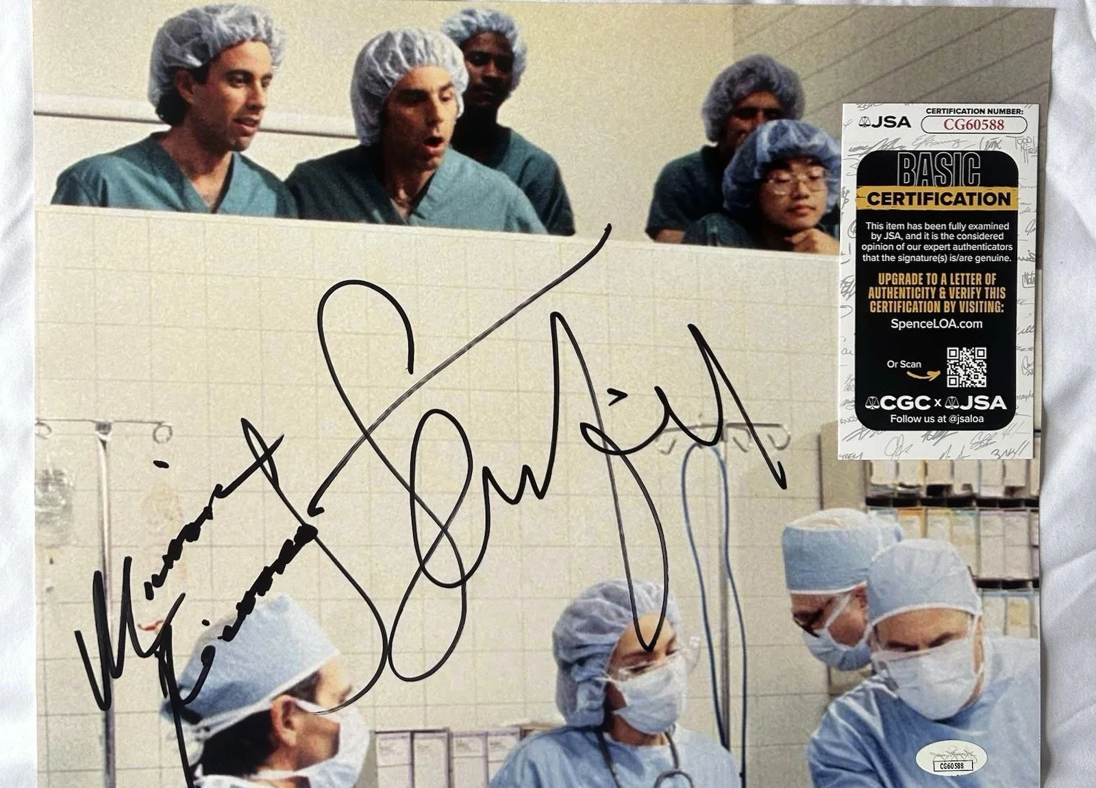 Jerry Seinfeld & Michael Richards — Jerry Seinfeld & Michael Richards Signed 11x14 Photo Junior Mints JSA COA
