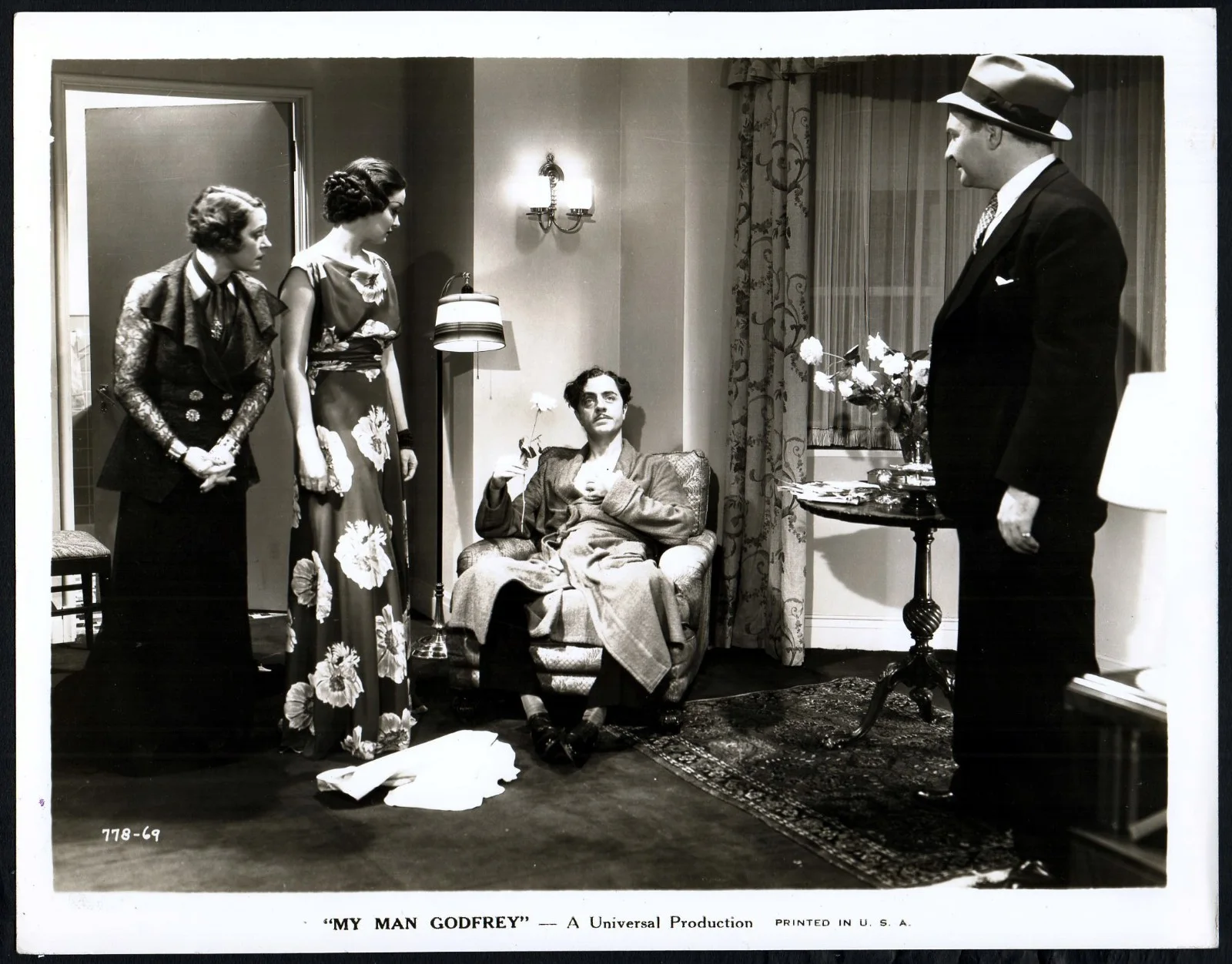 MY MAN GODFREY 1936 Mischa Auer, Alice Brady, Eugene Pallette 2 10x8 STILLS, изображение 2