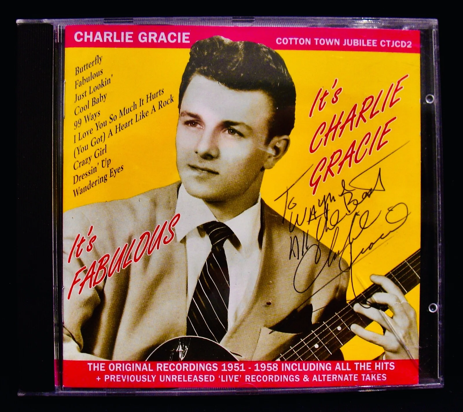 CHARLIE GRACIE~Autographed IT'S FABULOUS IT'S CHARLIE GRACIE~Mint Rockabilly CD, image 4