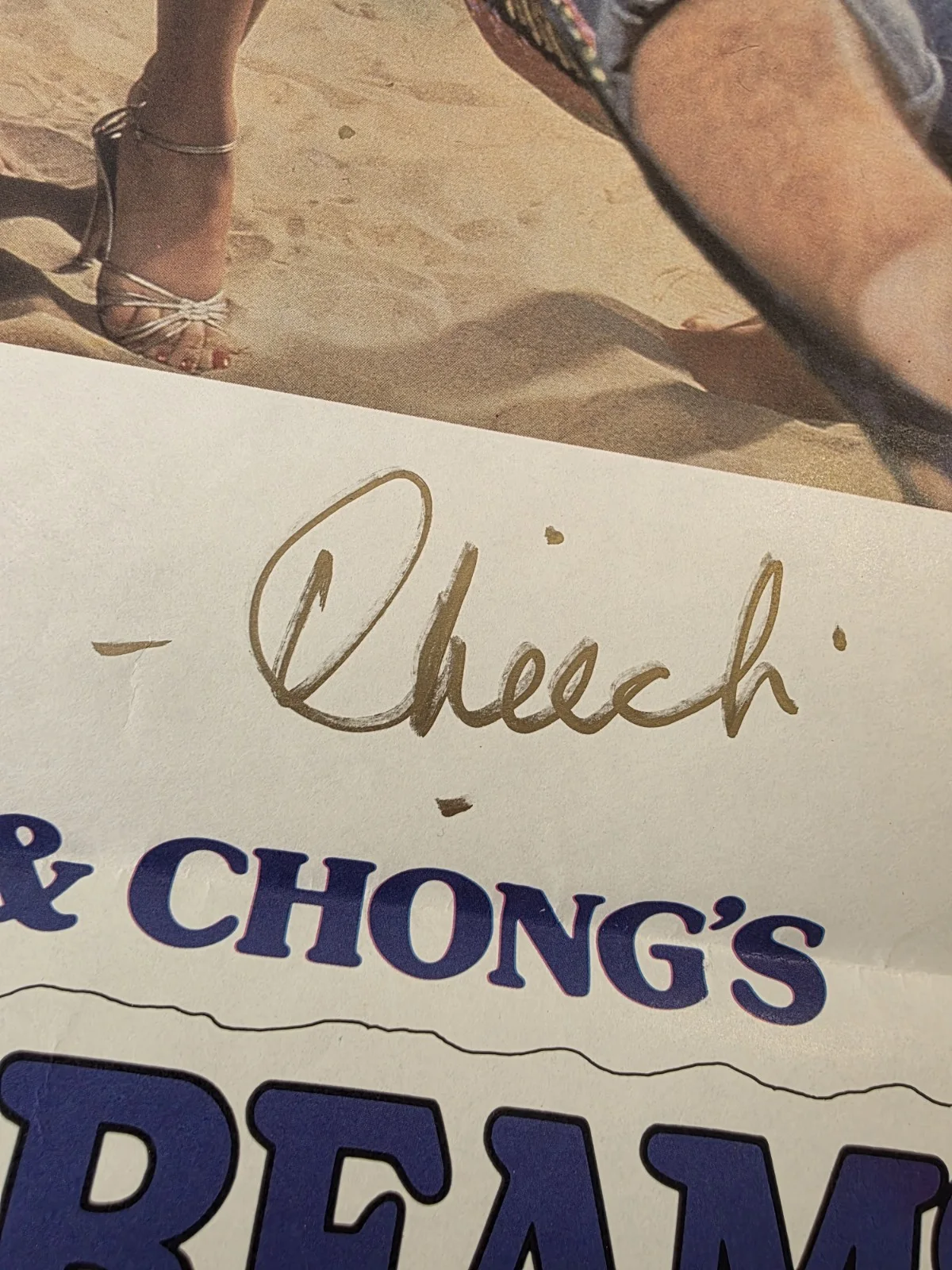 Cheech, Chong — Cheech & Chong's Nice Dreams Australian 13x29.75 Daybill Movie Poster Signed JSA, изображение 5
