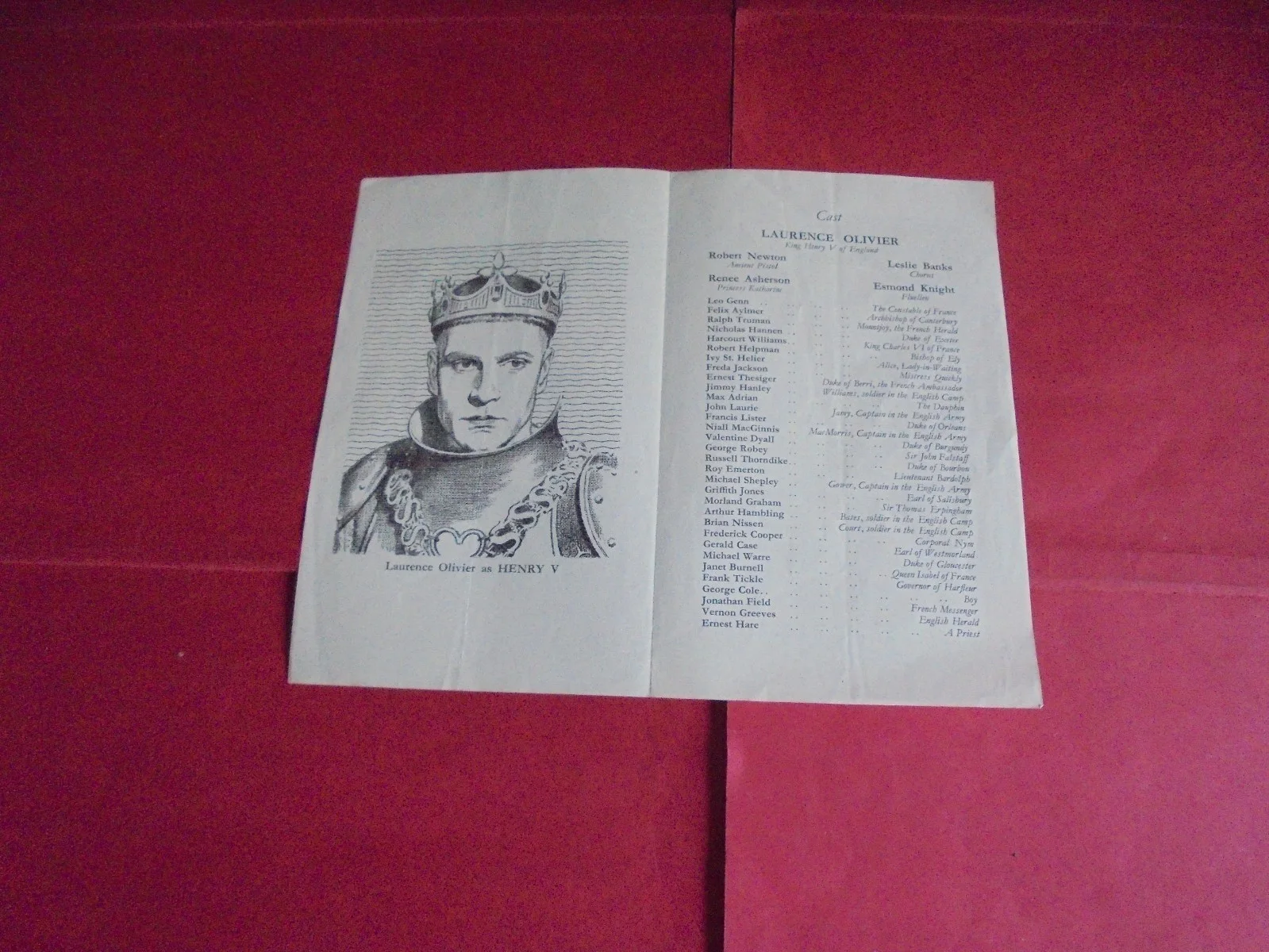 Rare Laurence Olivier Henry V UK Marble Arch Pavilion 1945 Flyer, image 2