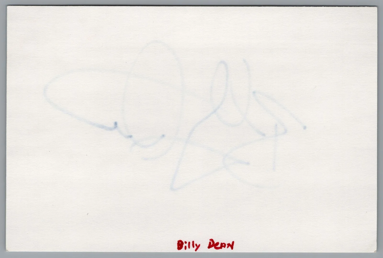 Billy Dean — Billy Dean Signed 4x6 Index Card Billy the Kid Country Singer Autographed, изображение 2