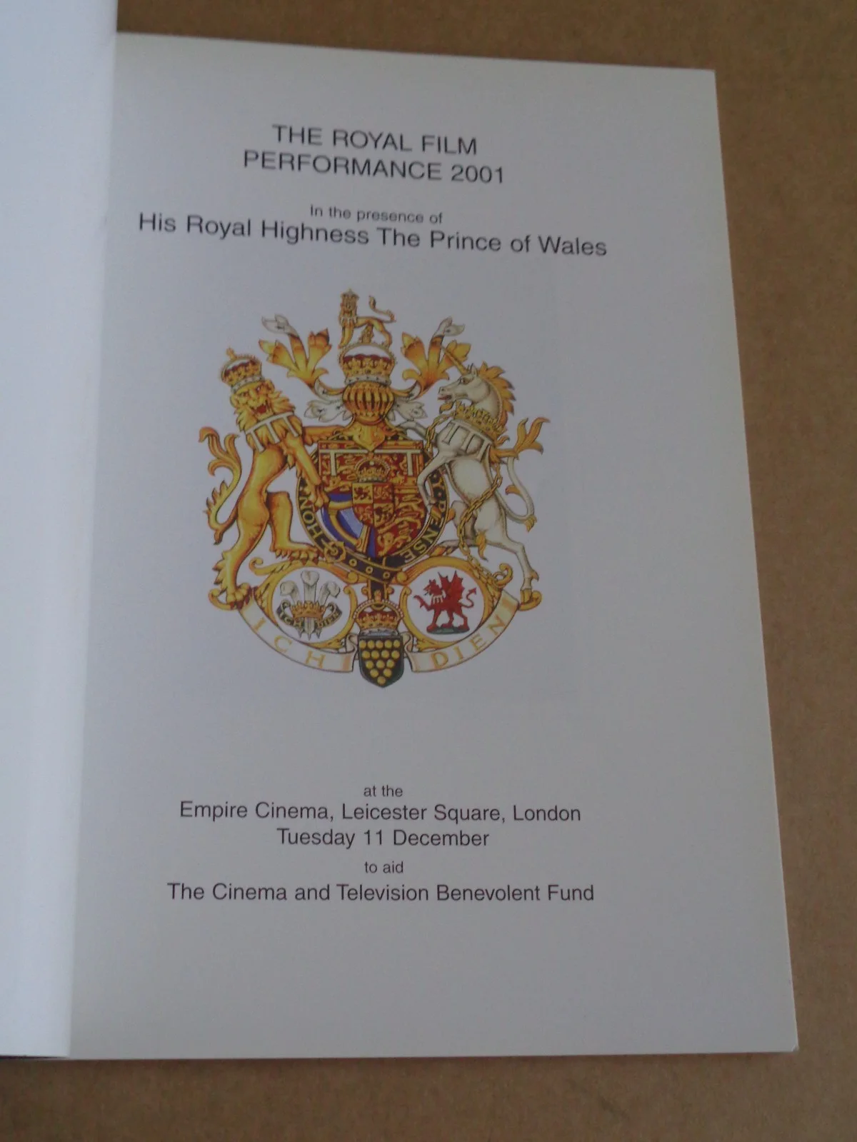 Will Smith - Ali - 2001 Royal Film Performance Brochure, image 2