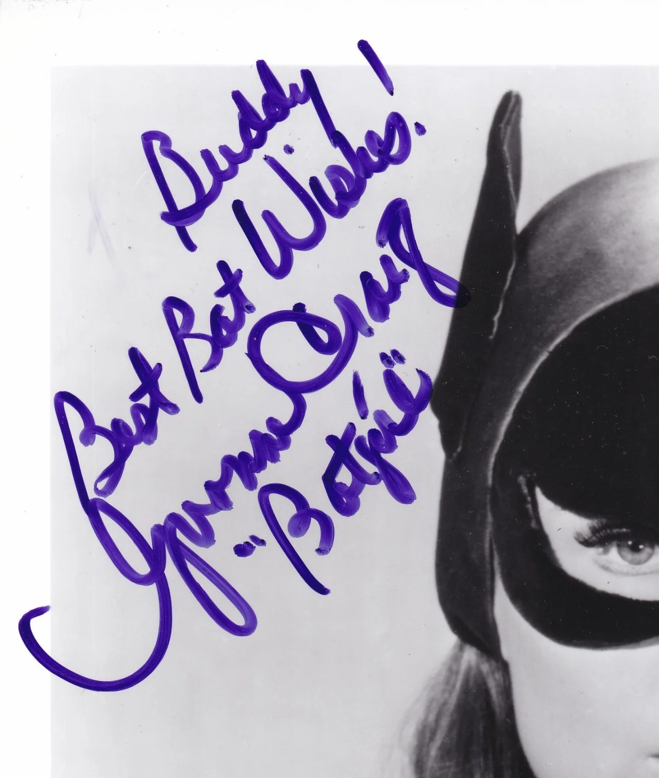 Cesar Romero — BECKETT YVONNE CRAIG "BATGIRL" SIGNED VINTAGE BATMAN 8X10 PHOTO BQ83234, изображение 2