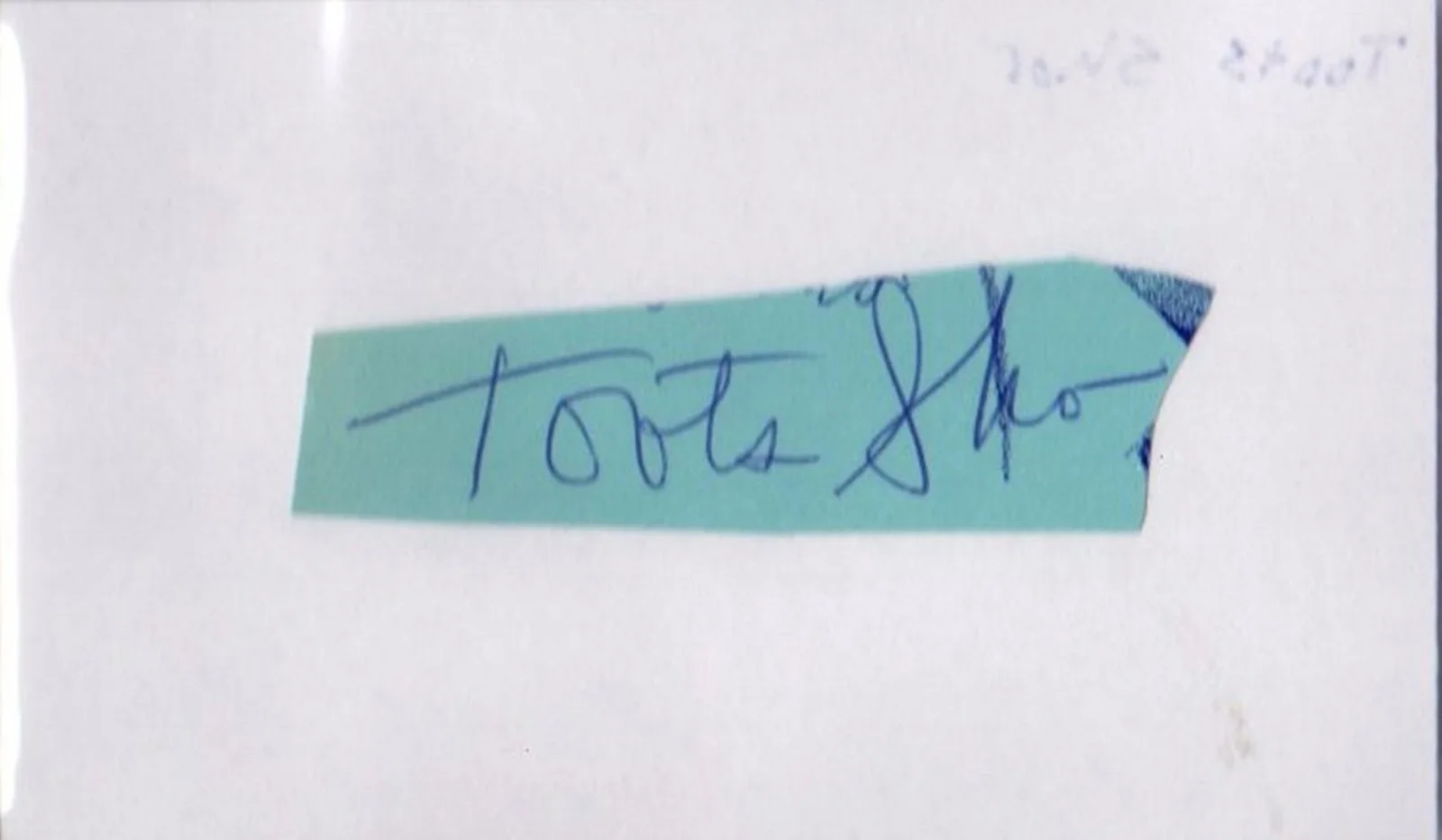 Toots Shor — BECKETT NEW YORK CITY RESTAURANT LEGEND TOOTS SHOR CUT SIGNED INDEX CARD 58732, изображение 2