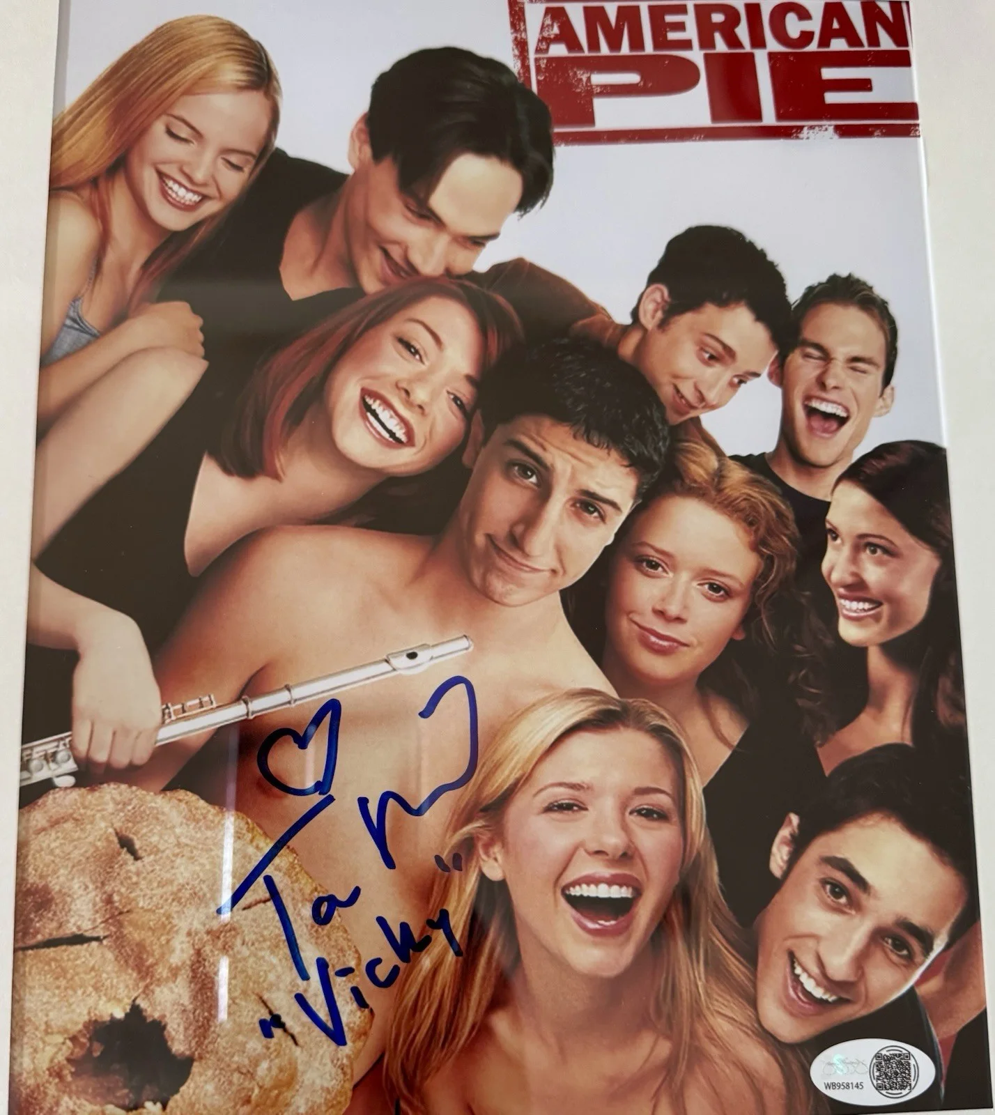 Tara Reid — TARA REID SIGNED AUTO AMERICAN PIE 11x14 FRAMED WITH VICKY INSCRIPTION JSA!!!!!, image 2