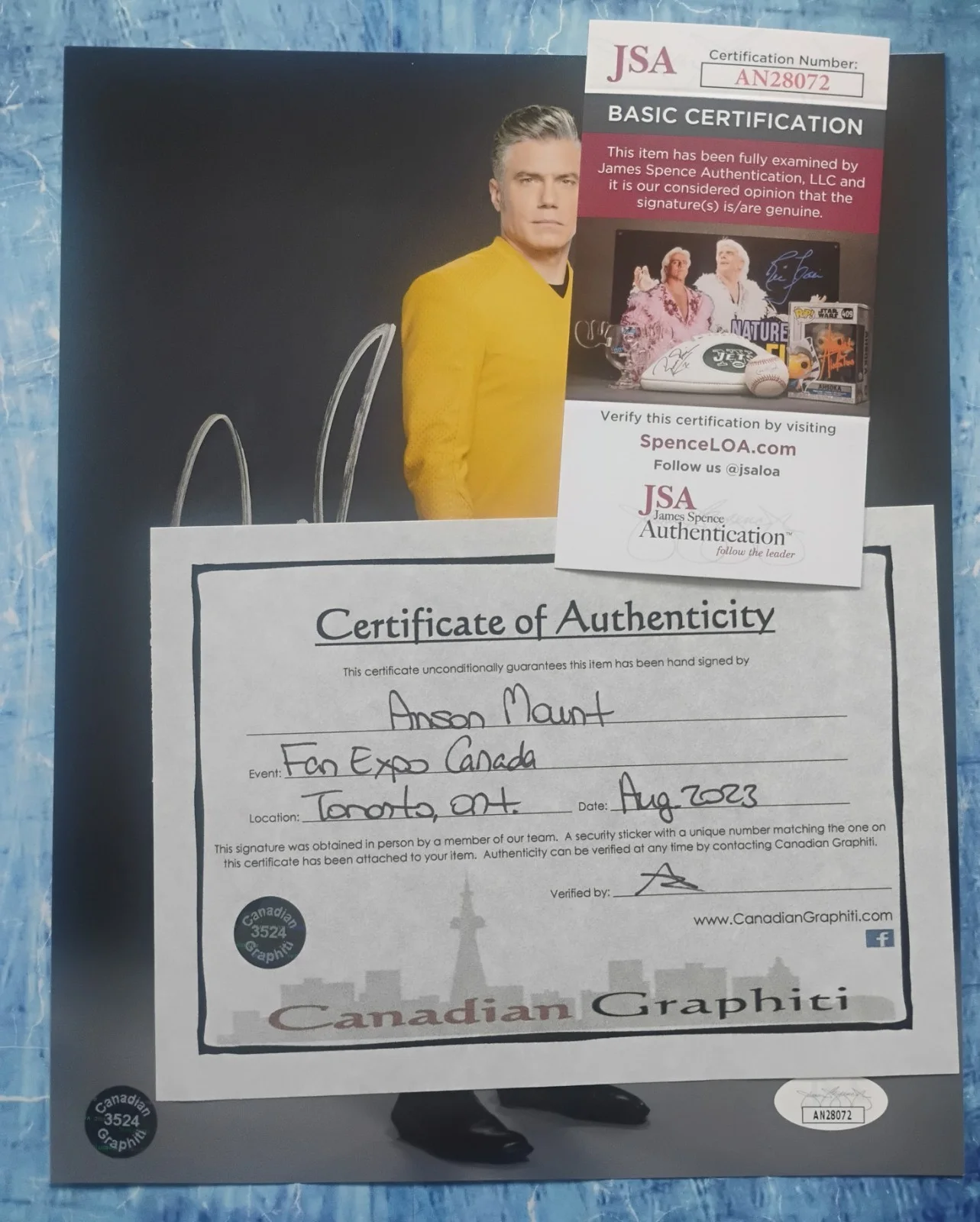 Anson Mount Hand Signed 8x10 Photo JSA COA Star Trek NO US TARIFFS, image 4