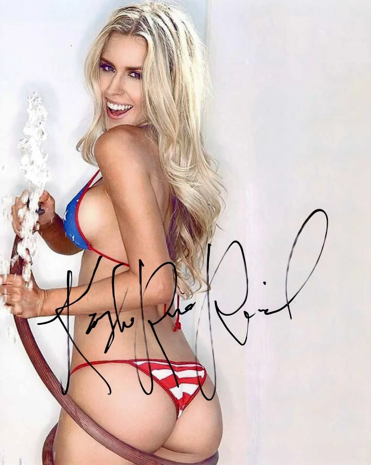 Kayla Rae Reid — Playboy Model Kayla Rae Reid Signed 8x10 Photo COA Proof Photo 2