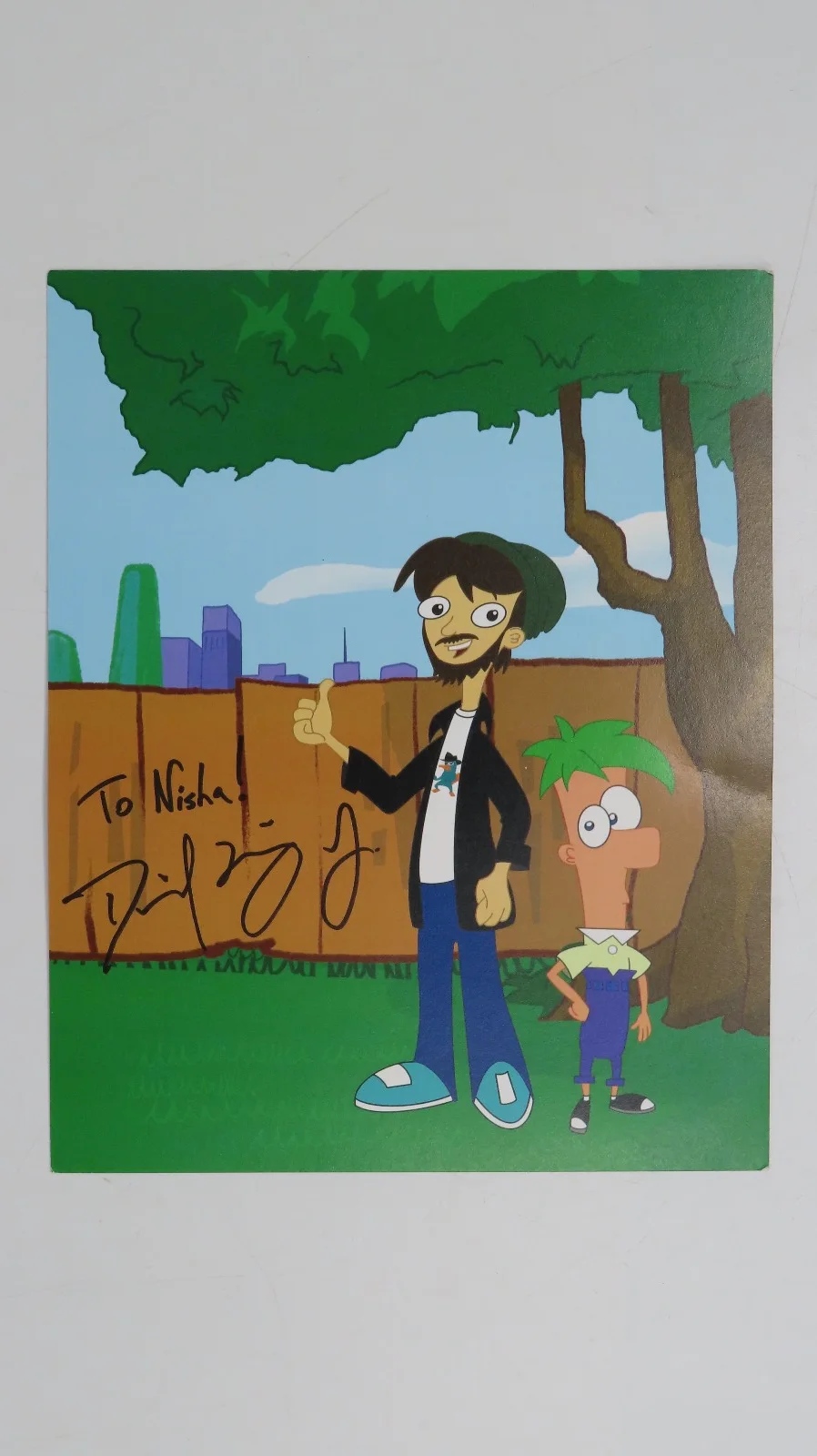 phineas and ferb signed by David Errigo Jr and Olivia Olson 8x10 pictures, image 2