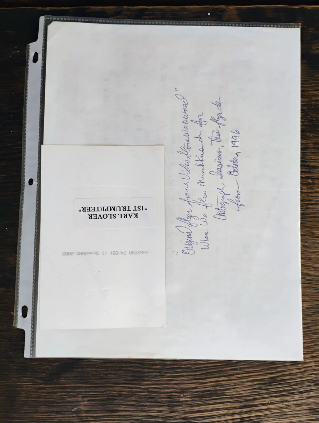 KARL STOVER — WIZARD OF OZ *** EX RARE*** 100TH ANNIVERSARY MUNCHKIN KARL STOVER SIGNED 1966, изображение 4