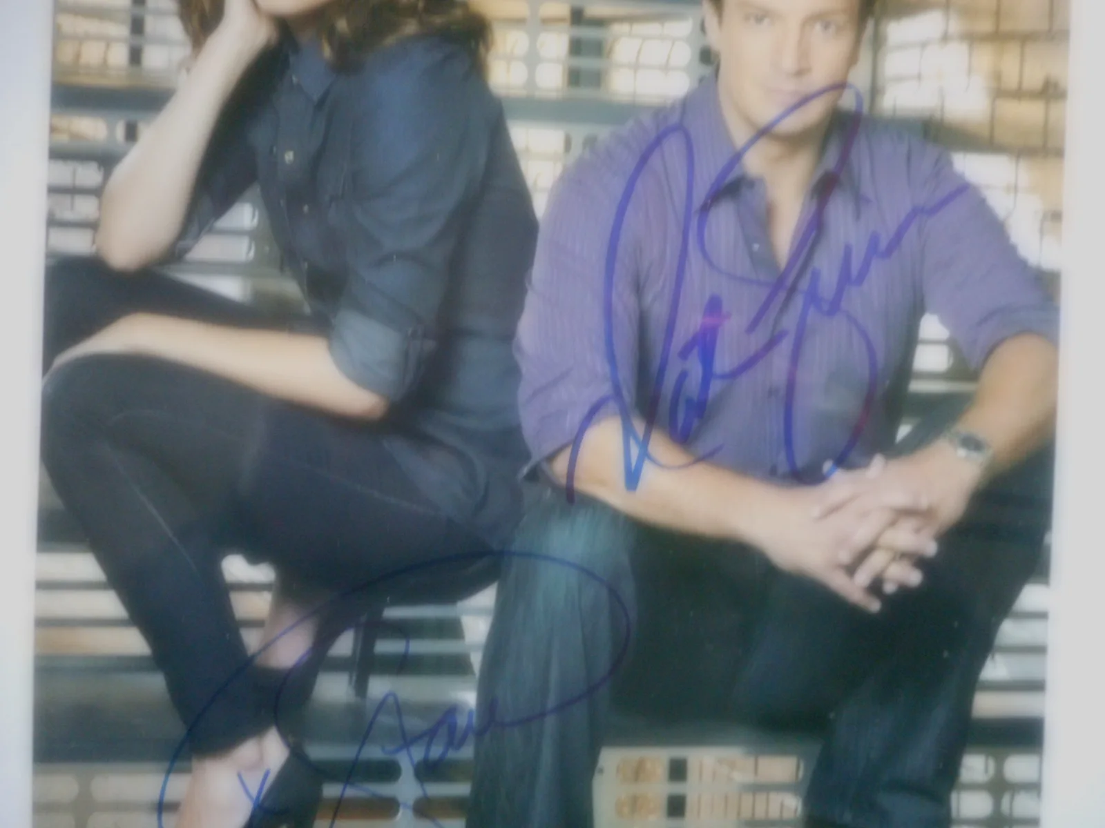 Stana Katic, Nathan Fillion — Nathan Fillion & Stana Katic signed Castle Tv Hit 8x10 Photo W/ COA & #d Holo, изображение 4