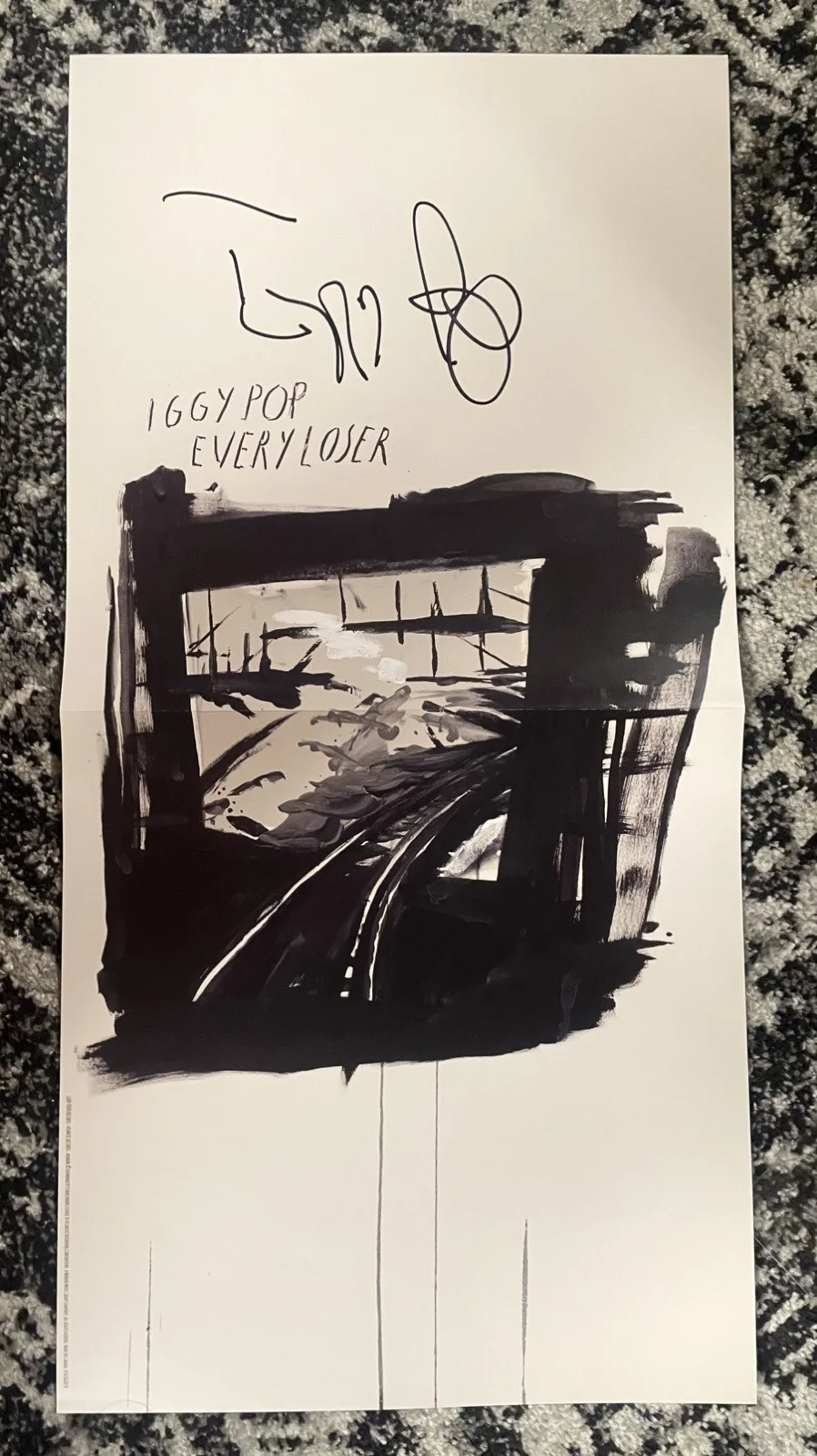 IGGY POP AUTOGRAPHED POSTER + “EVERY LOSER” VINYL ALBUM - The Stooges - SIGNED!, изображение 2