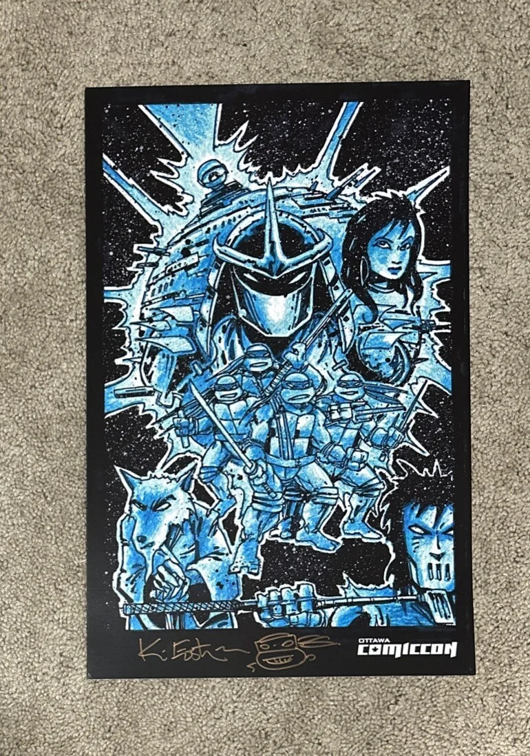 Kevin Eastman — Kevin Eastman Signed Remarked TMNT Ottawa Comiccon Exclusive 11x17 Print TURTLES