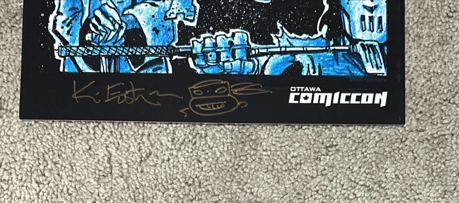 Kevin Eastman — Kevin Eastman Signed Remarked TMNT Ottawa Comiccon Exclusive 11x17 Print TURTLES, image 3