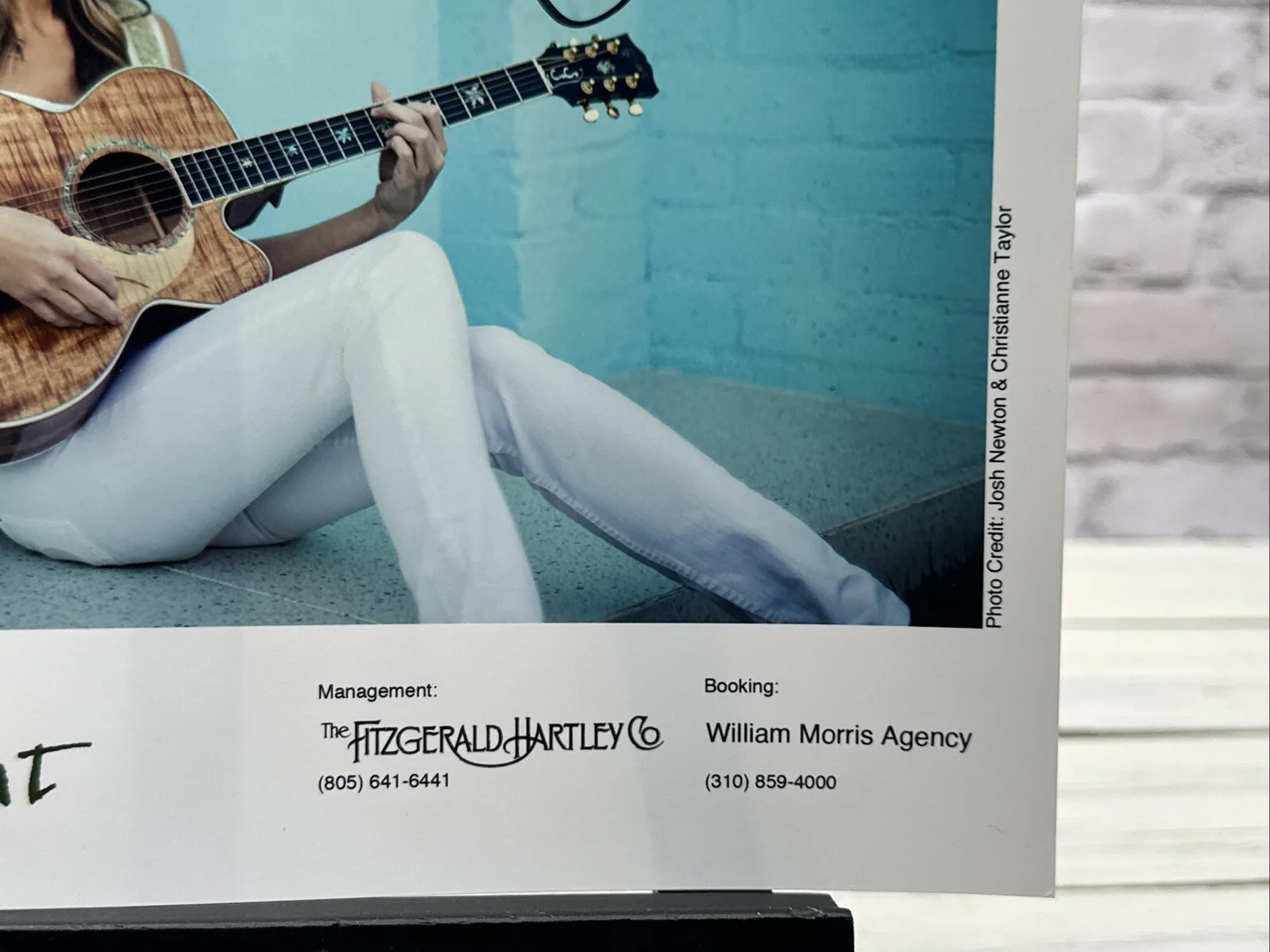 VTG Colbie Caillat signed official Promo photo 8x10 William Morris Agency, изображение 3