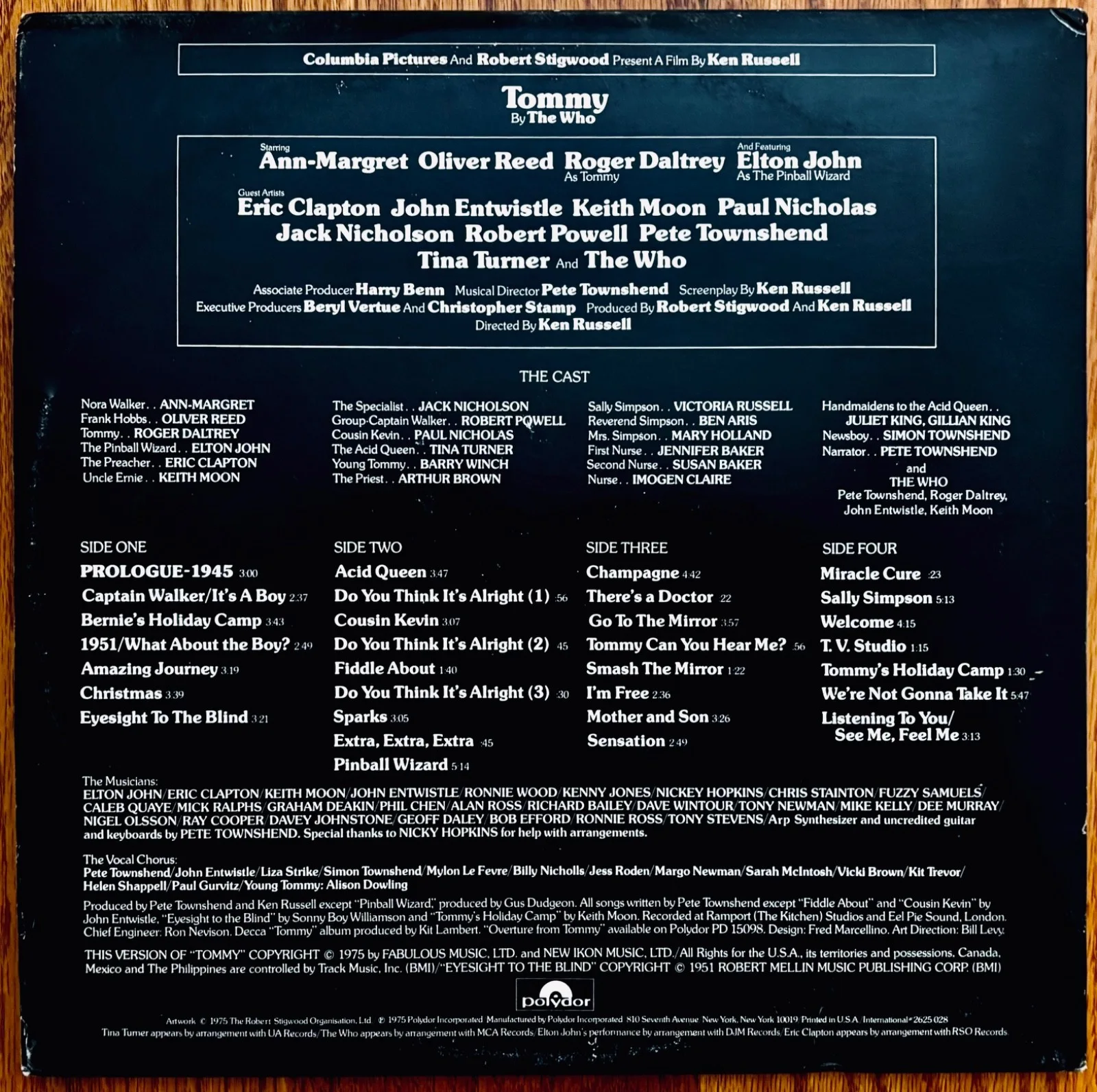 THE WHO • Pete Townshend & Tina Turner Signed TOMMY Promo Double Album ~ Nice!, изображение 4