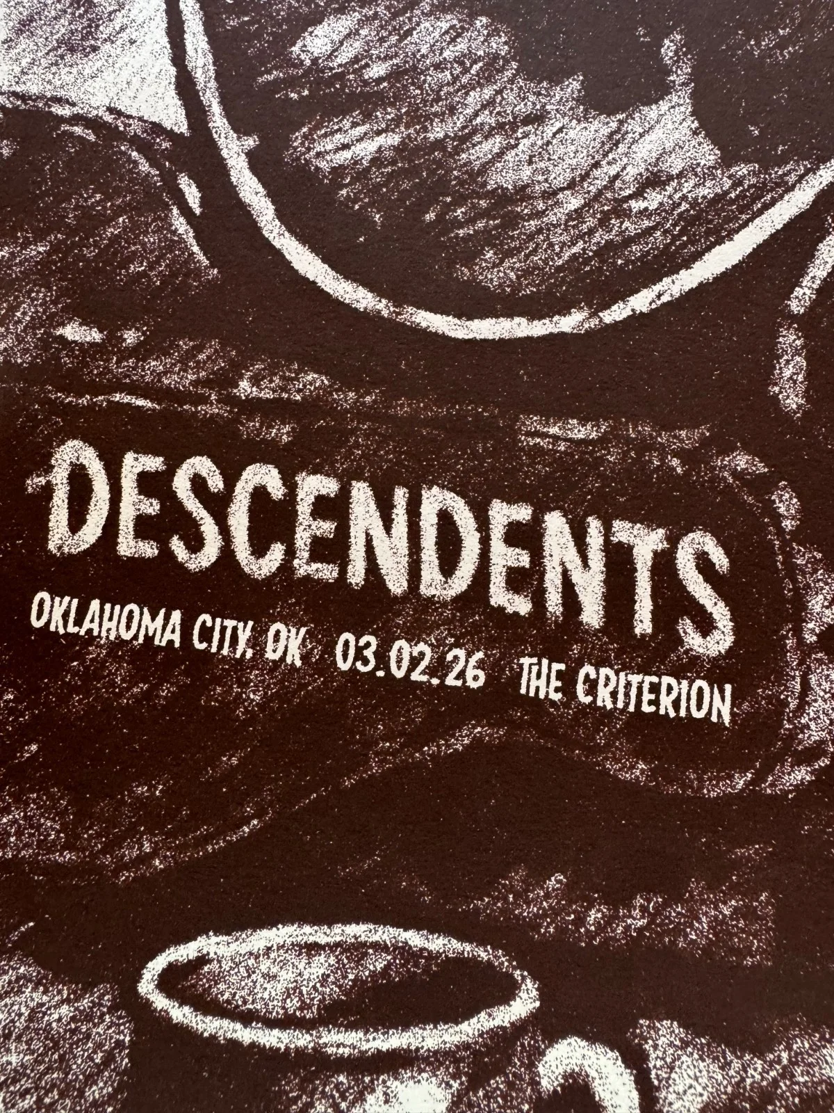 Descendents Signed LE Poster (100 Total) - Oklahoma City Gig 3/2/2026, изображение 2
