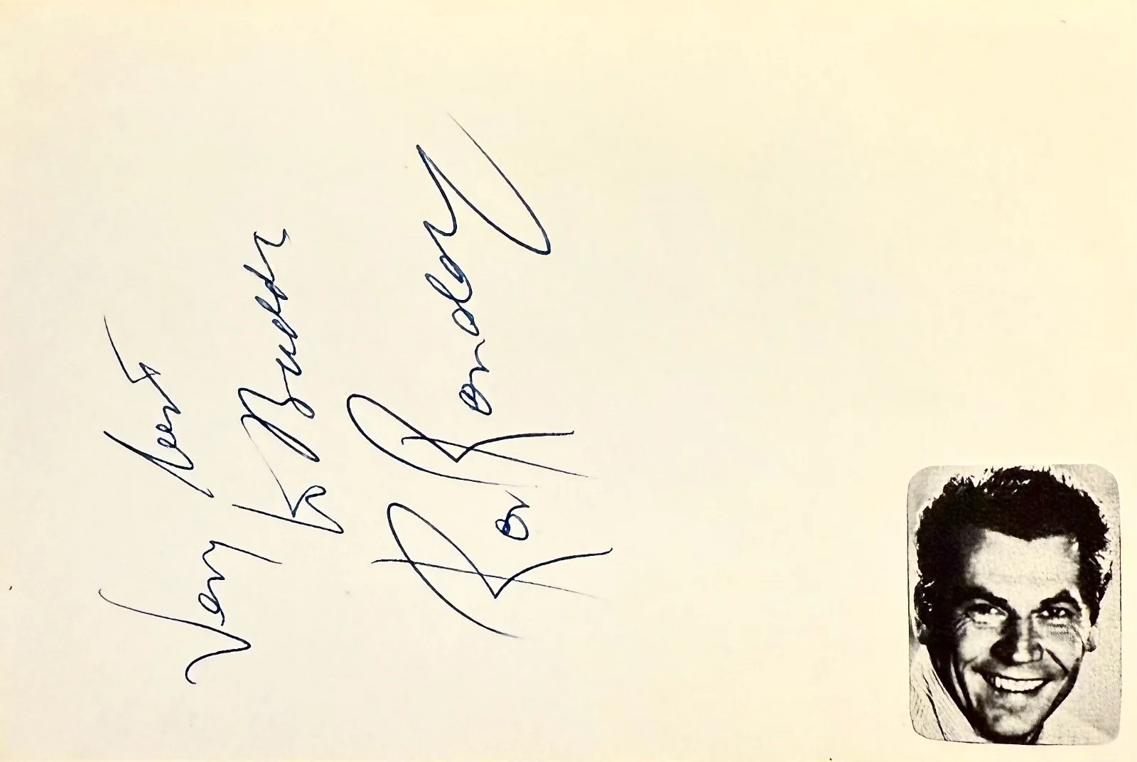 Ron Randell — RON RANDELL Autograph Signed 4x6 INDEX CARD The Loves of Carmen SAVAGE PAMPAS, изображение 3