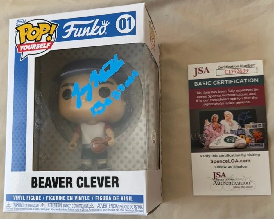 Jerry Mathers — Jerry Mathers Signed Custom Funko Pop “Beaver” Inscription JSA COA One Of A Kind