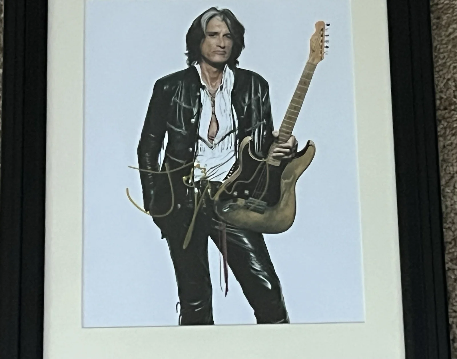 JOE PERRY AEROSMITH Autographed 8 X 11.5 Signed Photo Nicely Framed, изображение 4