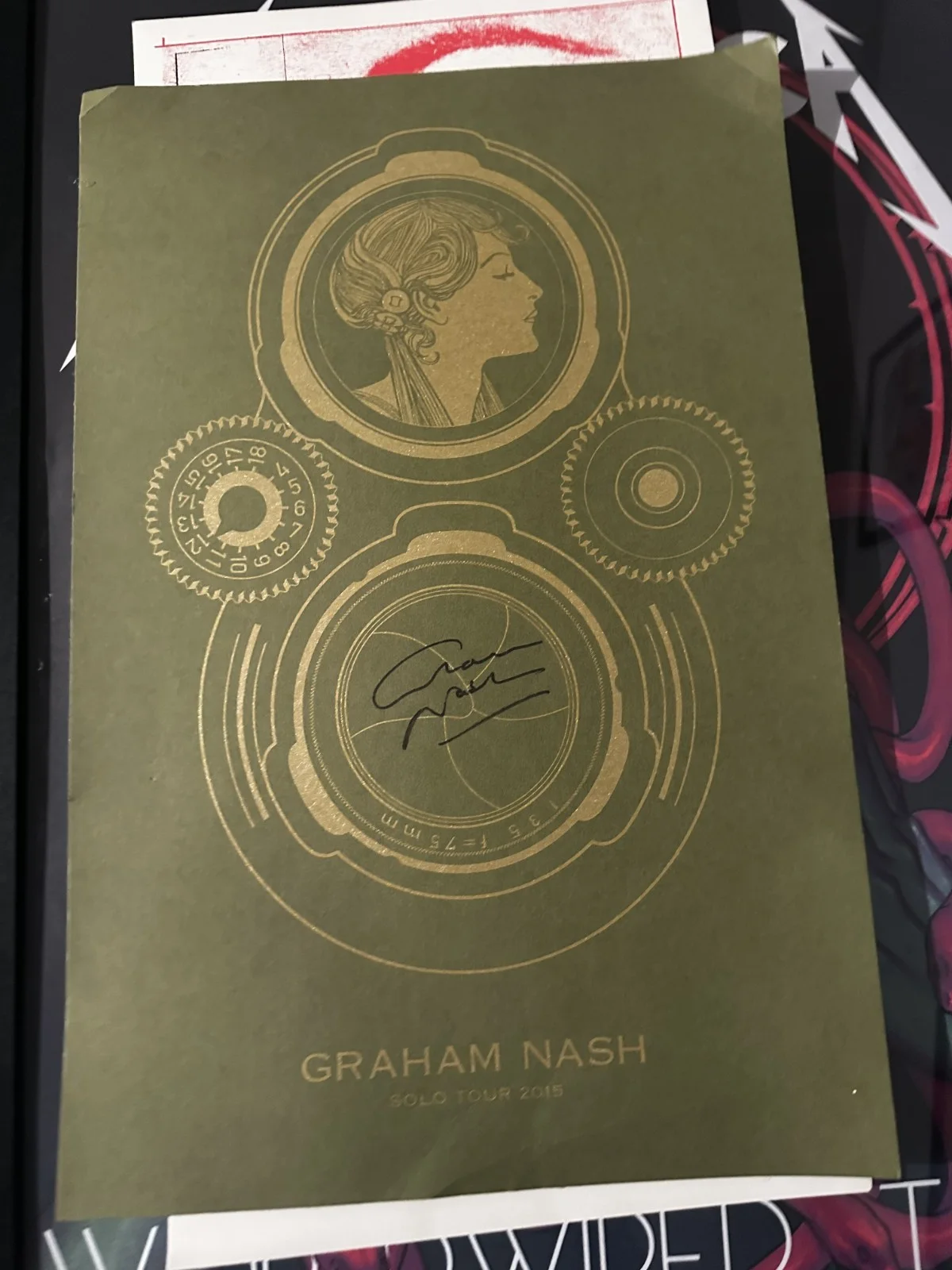 Graham Nash Rock Singer Signed 2015 12x18 Concert Poster, изображение 3