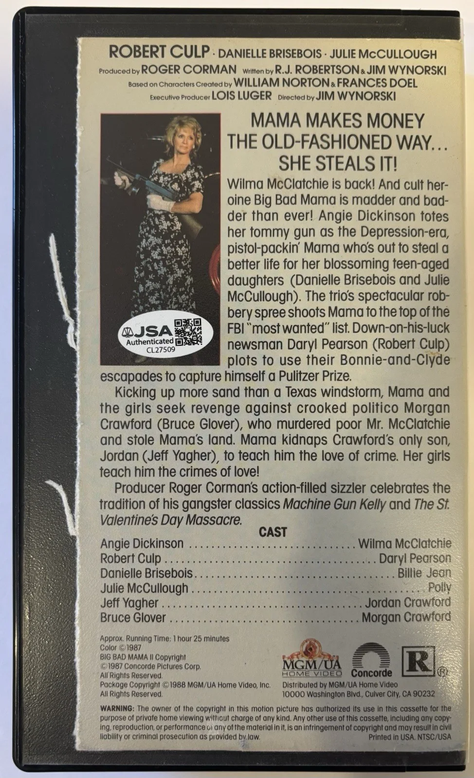Julie McCullough — Julie McCullough Autographed/Signed VHS Tape Big Bad Mama II JSA COA Playboy, image 3