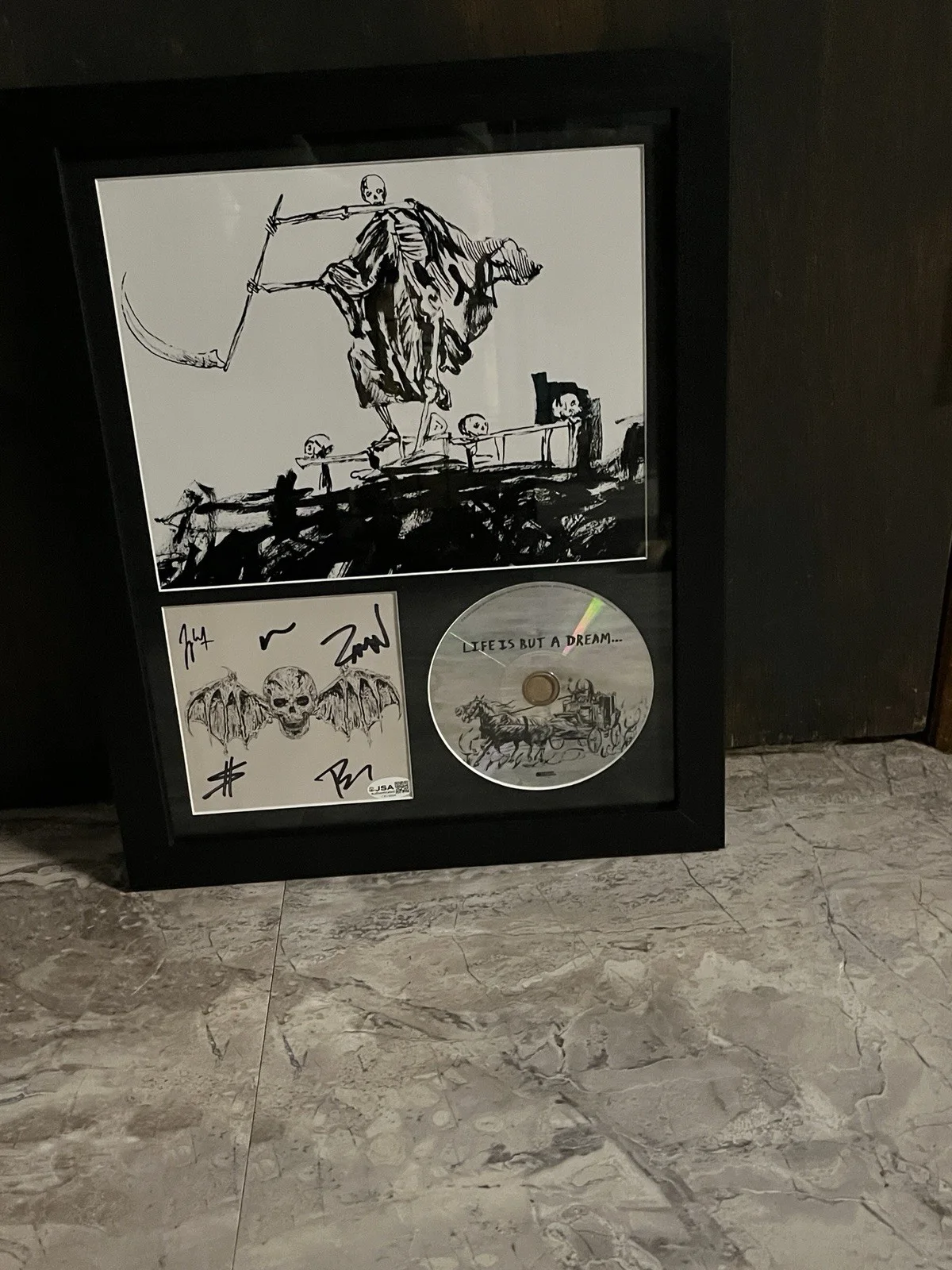 Avenged Sevenfold Signed Life Is But A Dream CD 11x14 Framed JSA CERTIFIED RARE, изображение 5