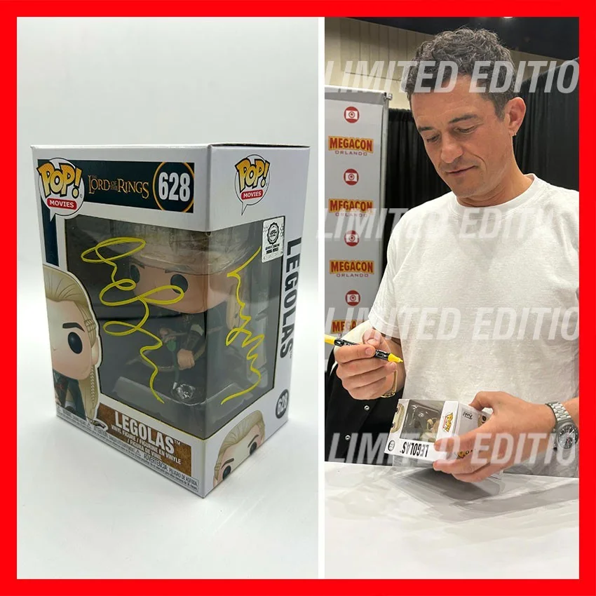 Orlando Bloom — ORLANDO BLOOM SIGNED Legolas Funko Pop #628 Lord of the Rings - COA & PICTURE