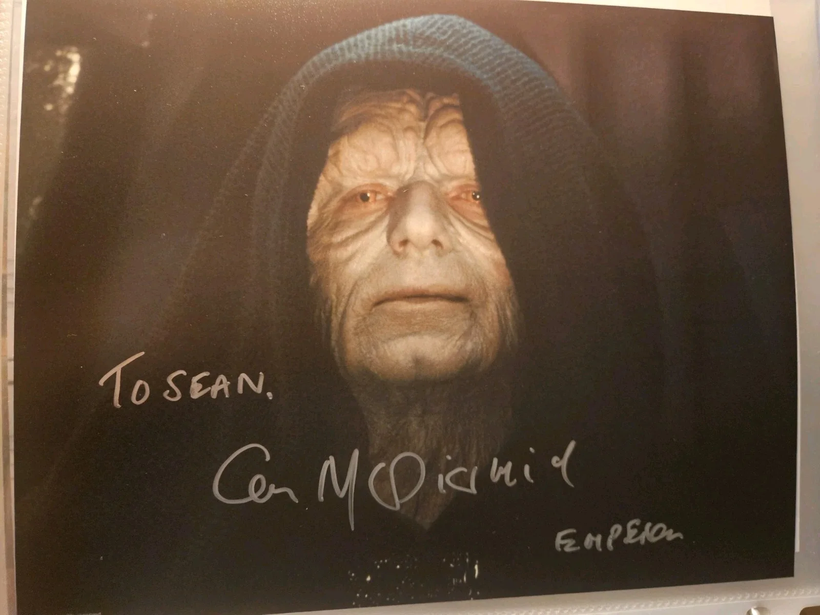 Ian McDiarmid — Ian McDiarmid Signed 8 x 10 photo Emperor Palpatine in the “Star Wars” saga