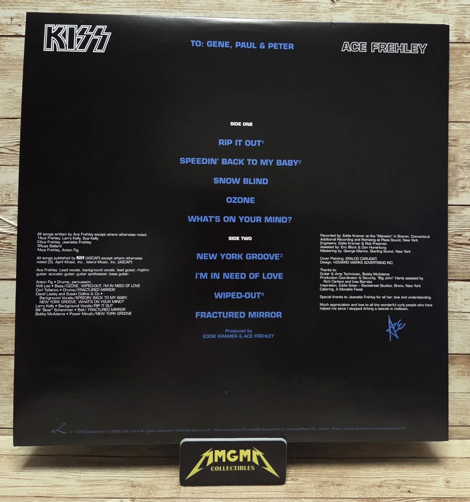 Ace Frehley - Autographed KISS 1978 Solo Album Picture Disc - Signed - Deceased, изображение 5