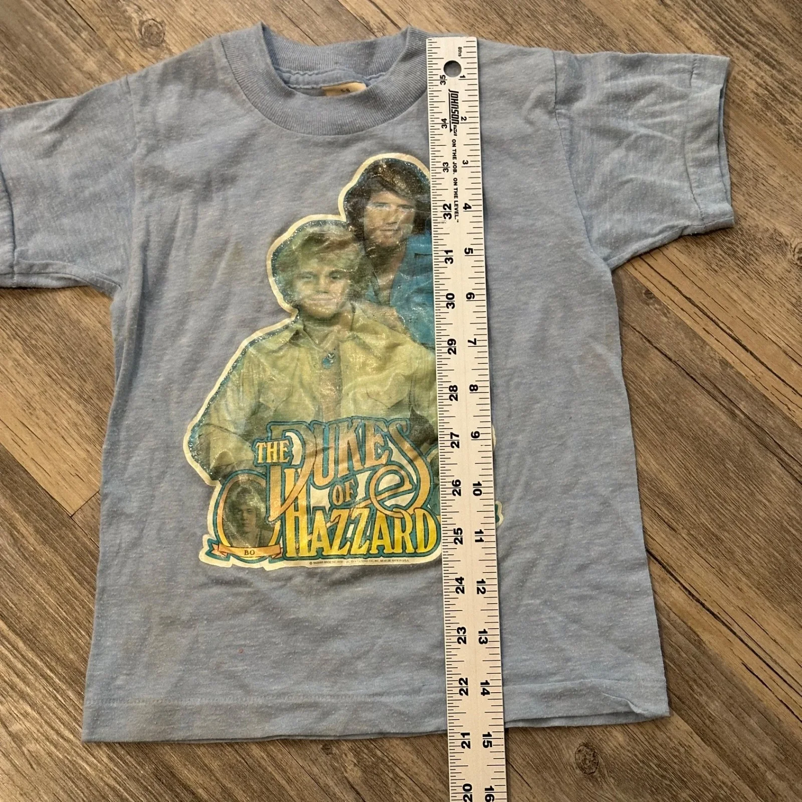 Vtg 70s The Dukes of Hazzard T-Shirt Blue 1979 Movie Shirt Size 5-6 Kids, изображение 2