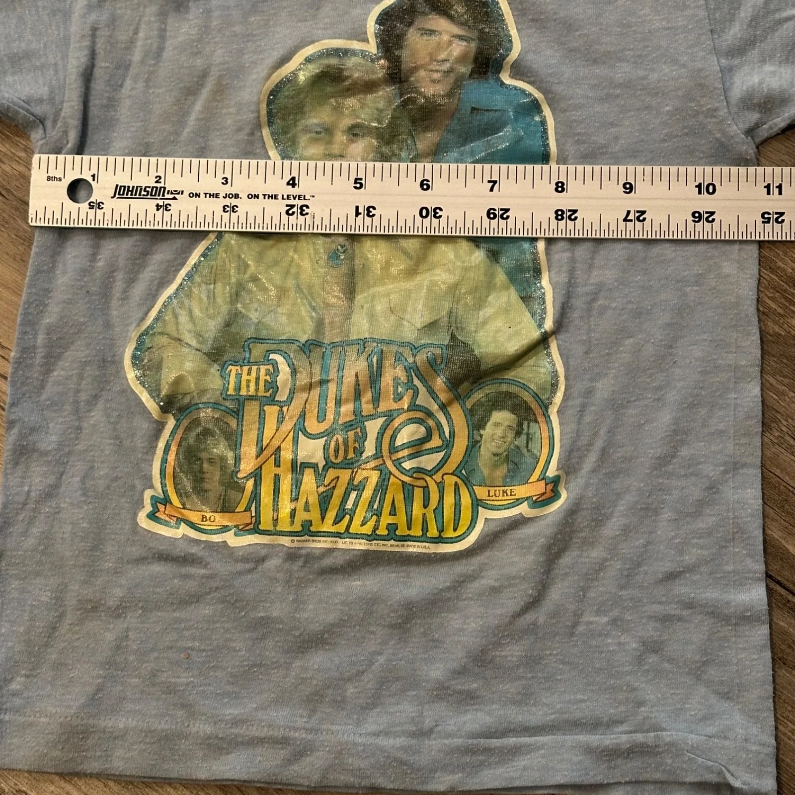 Vtg 70s The Dukes of Hazzard T-Shirt Blue 1979 Movie Shirt Size 5-6 Kids, изображение 5