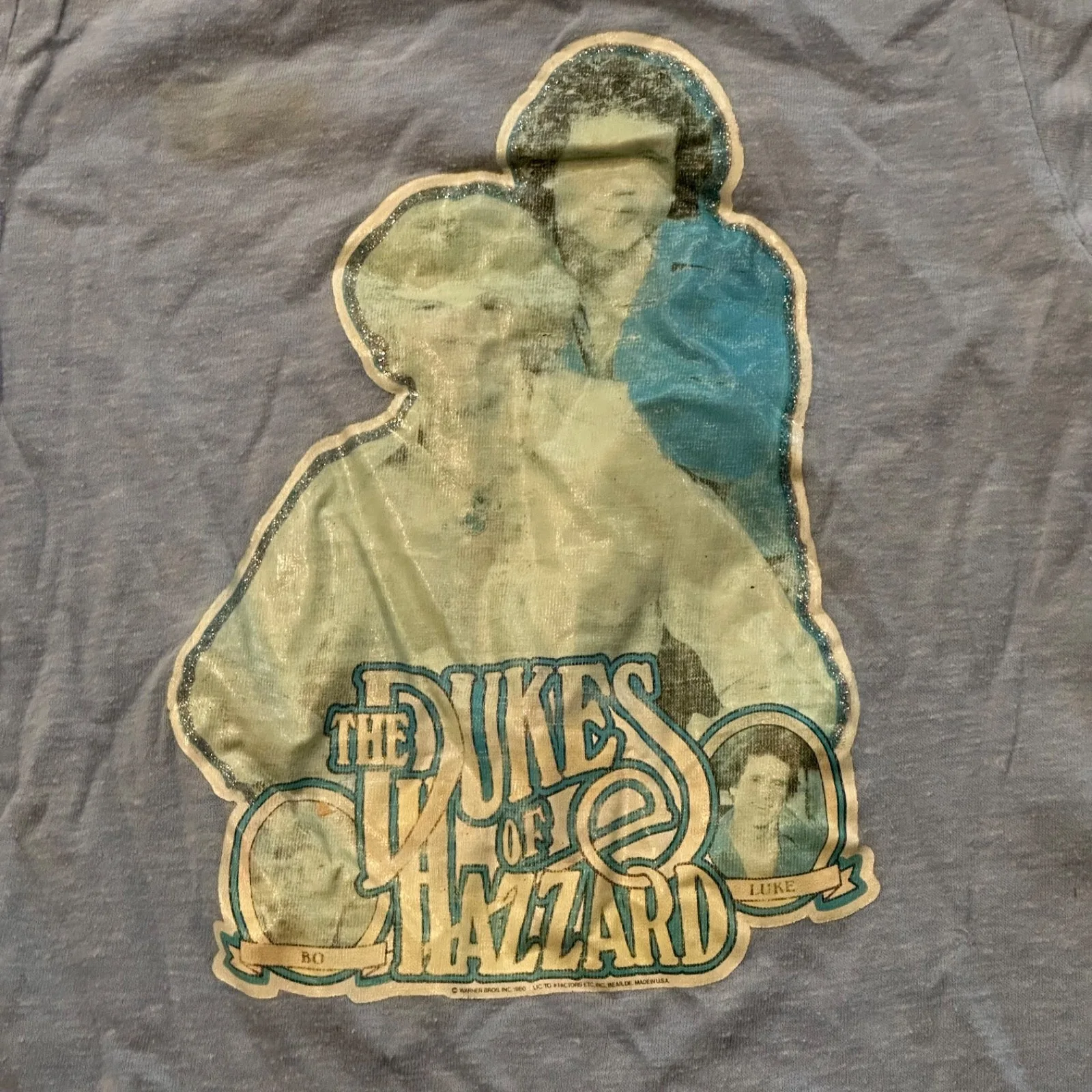 Vtg 70s The Dukes of Hazzard T-Shirt Blue 1979 Movie Shirt Size 5-6 Kids, изображение 3