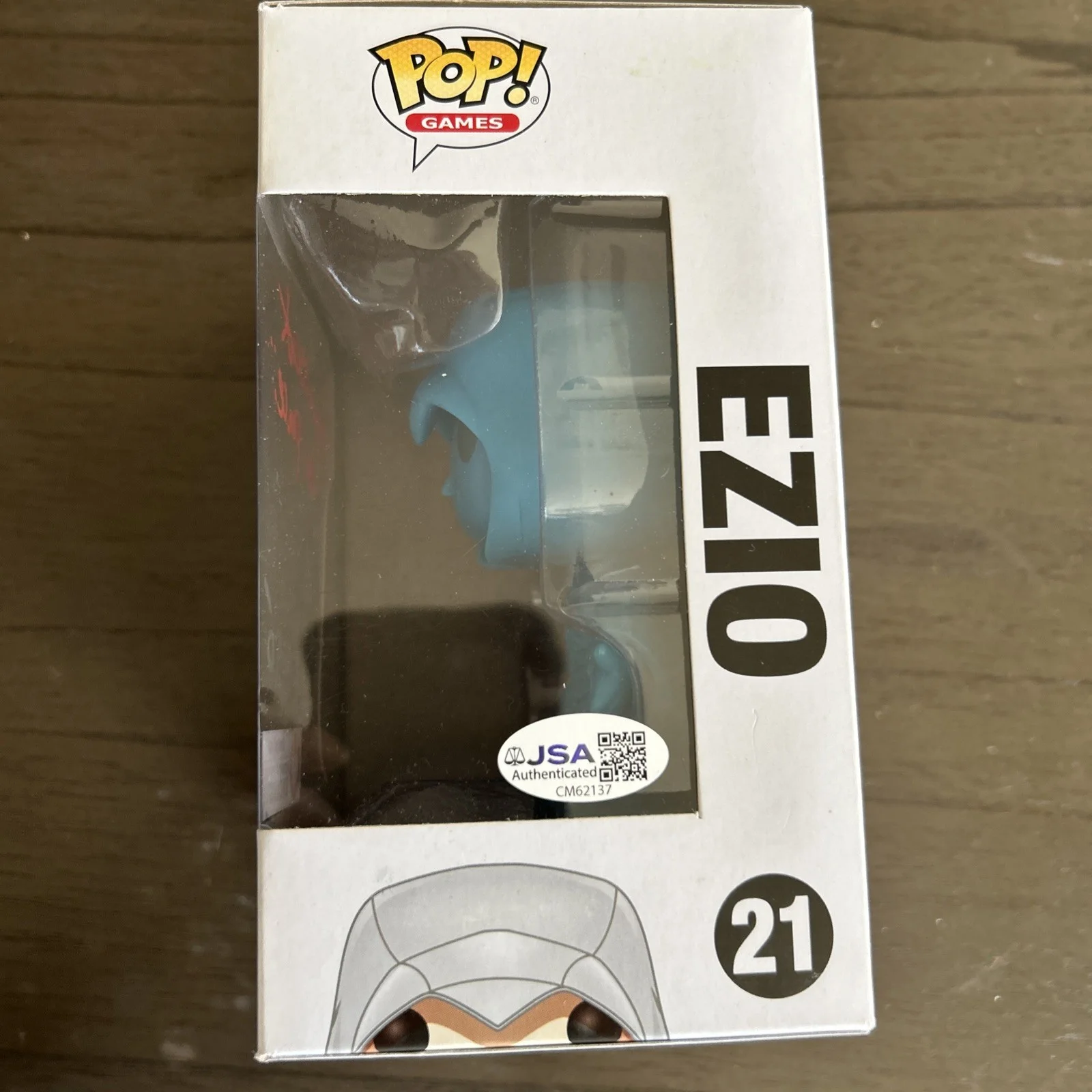 Roger Craig Smith signed Ezio Assassins Creed Blue Funko Pop JSA COA, изображение 3