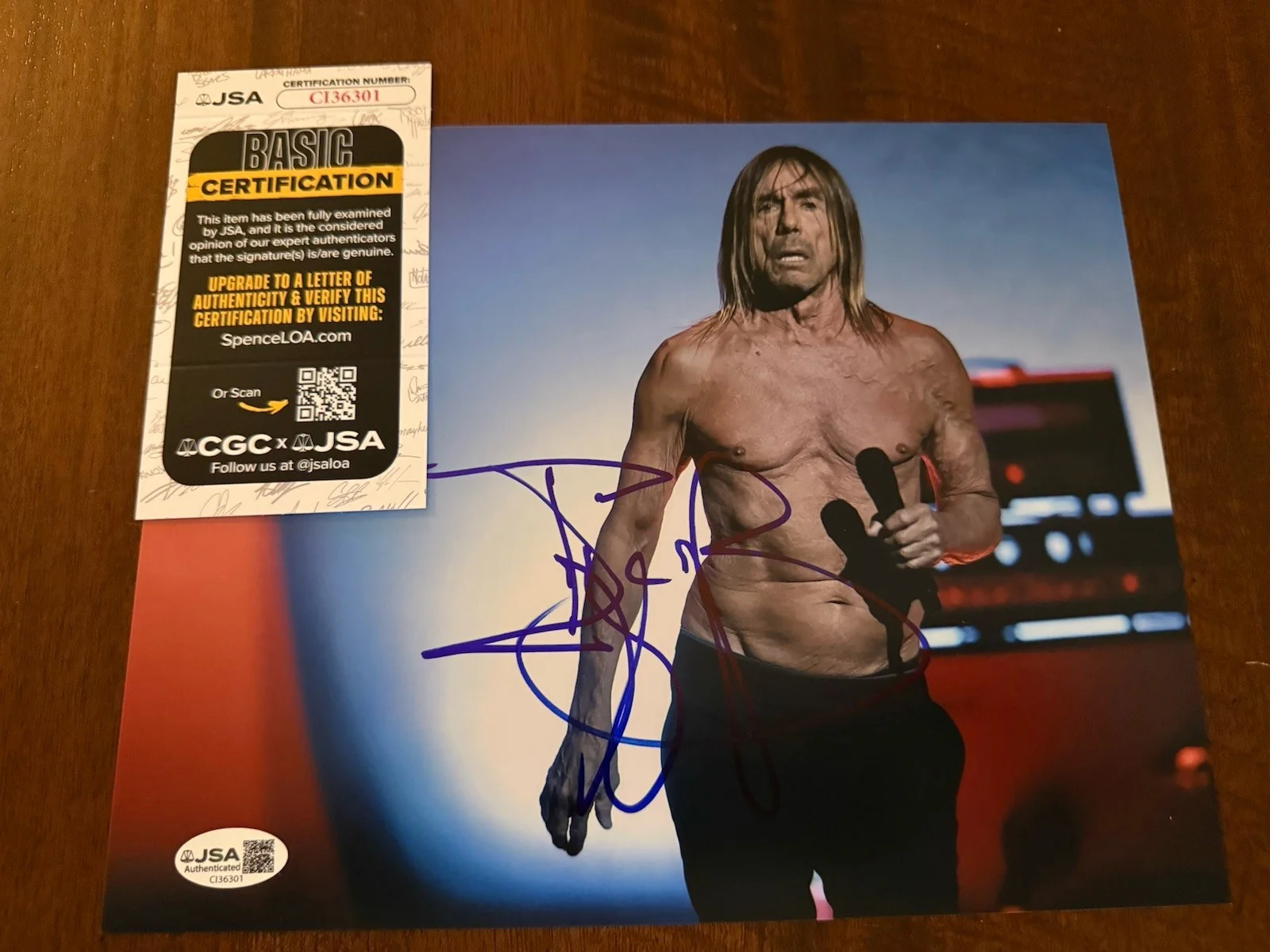 IGGY POP Hand Signed In Person Autographed Stooges VERY RARE Rock Icon JSA COA, изображение 4