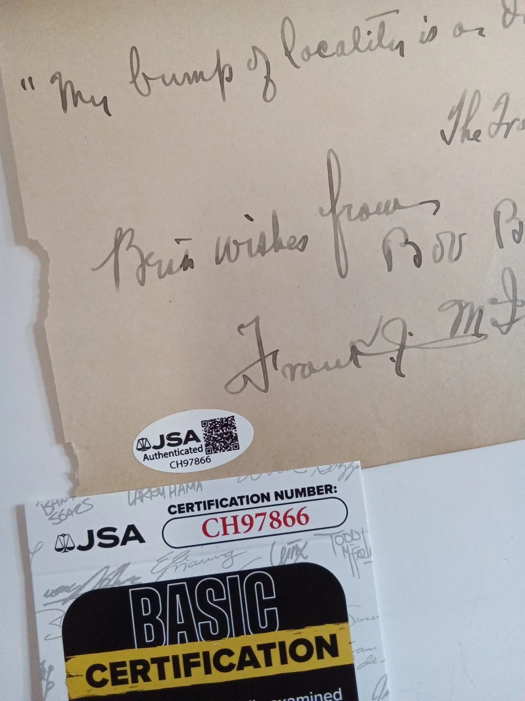 Frank J. McIntyre Silent Film Actor Signed Album Page JSA, изображение 4