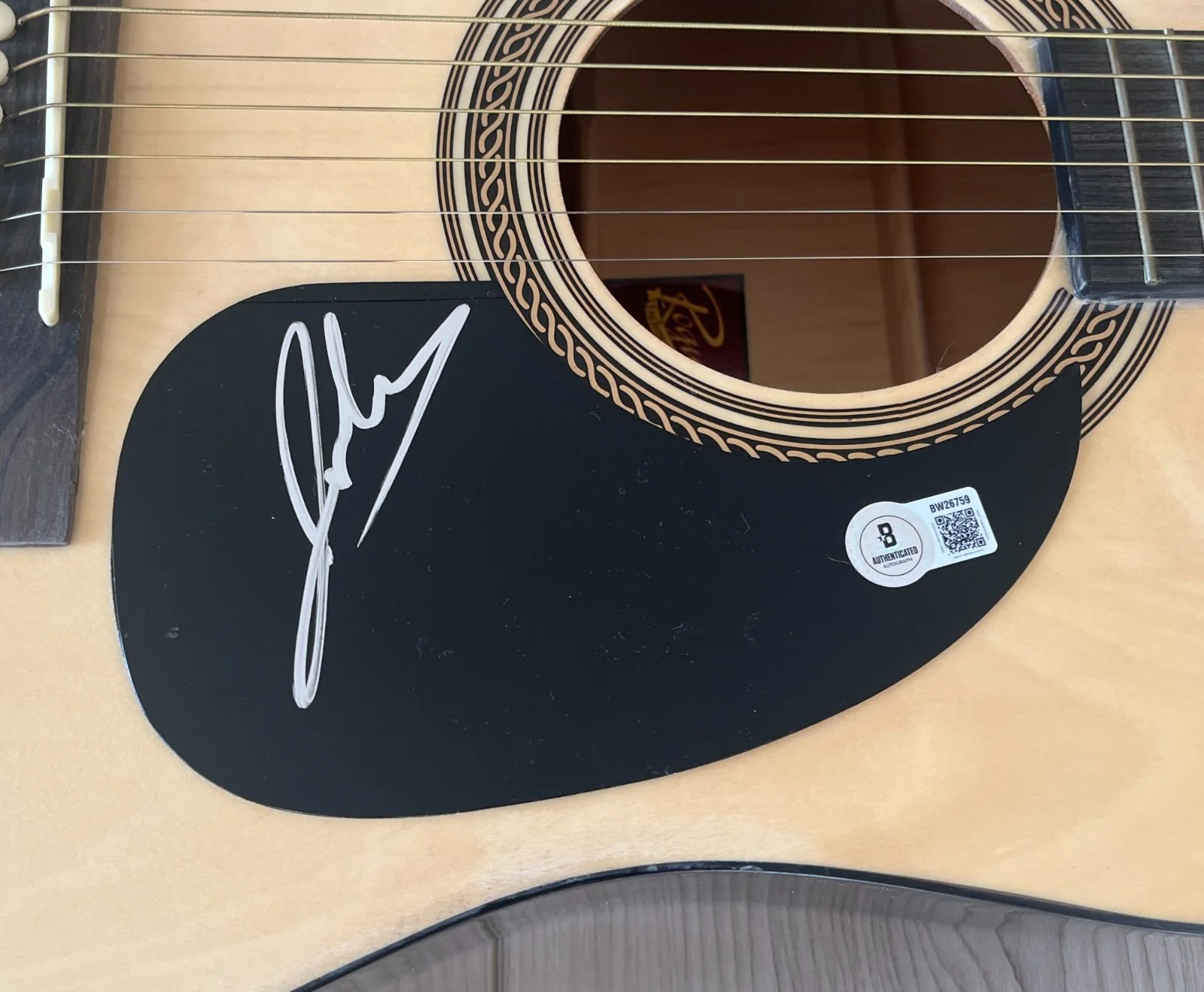 JOHNNY RZEZNIK SIGNED GOO GOO DOLLS ACOUSTIC GUITAR w/EXACT PROOF & BECKETT COA, изображение 3