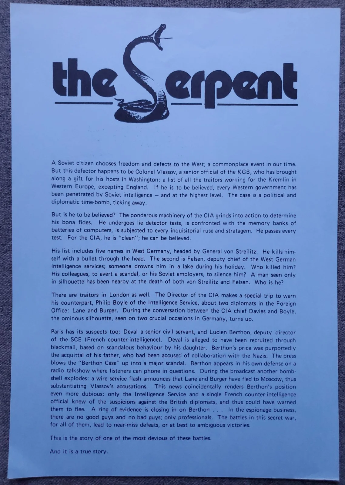 THE SERPENT - VINTAGE 1973 PRESSBOOK & SYNOPSIS - YUL BRYNNER, FONDA, BOGARDE, image 5