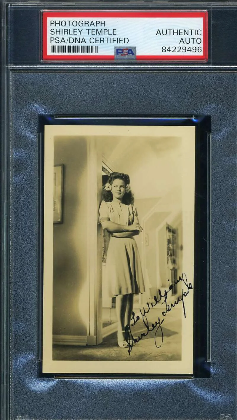 Shirley Temple — Shirley Temple PSA DNA Coa Signed Vintage Original 40`s Photo Autograph
